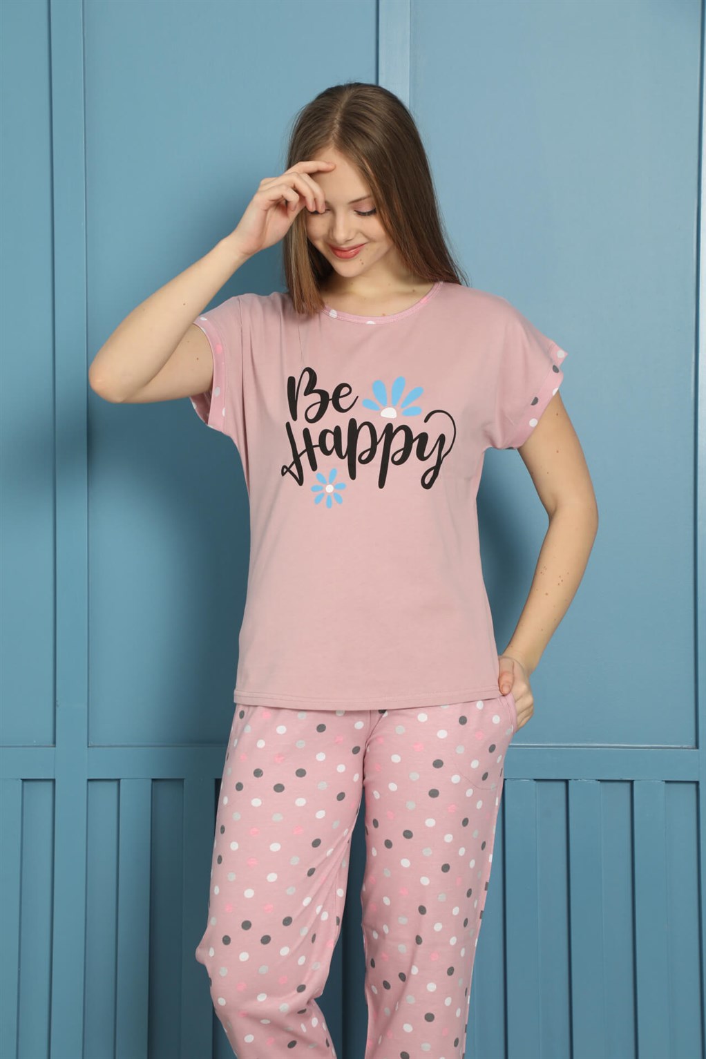 Moda Çizgi Kadın Penye Pijama