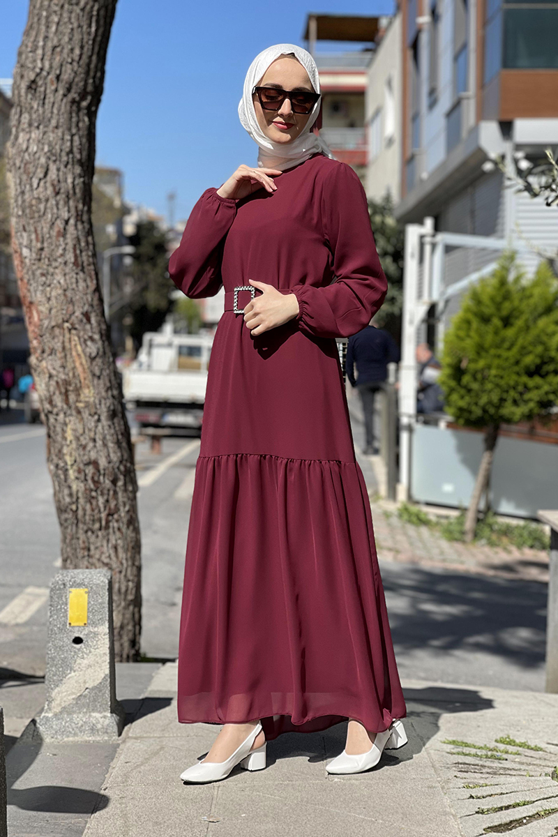 Moda Çizgi Tesettür Elbise