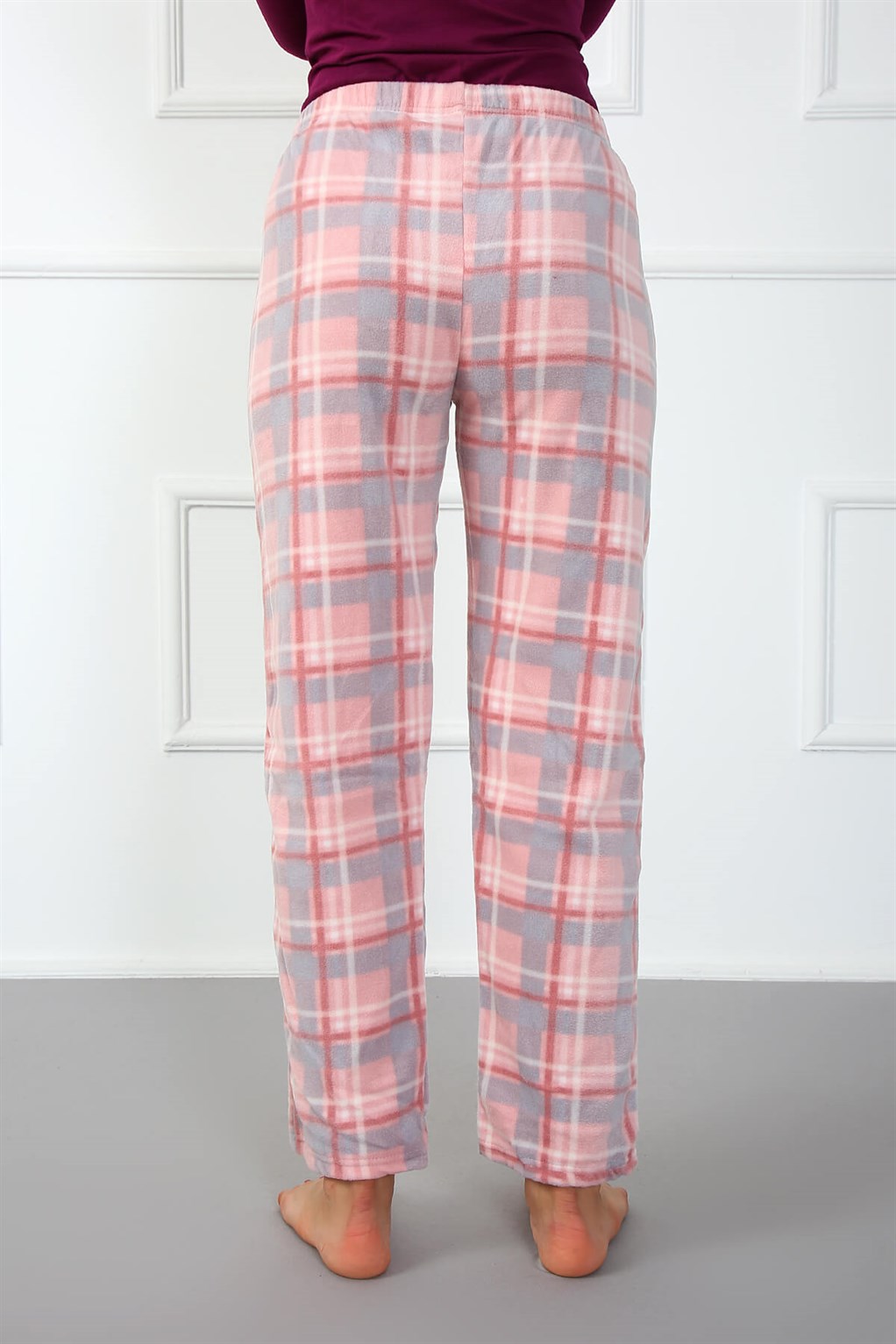 Moda Çizgi Bayan Welsoft Polar Tek Alt Pijama 210042