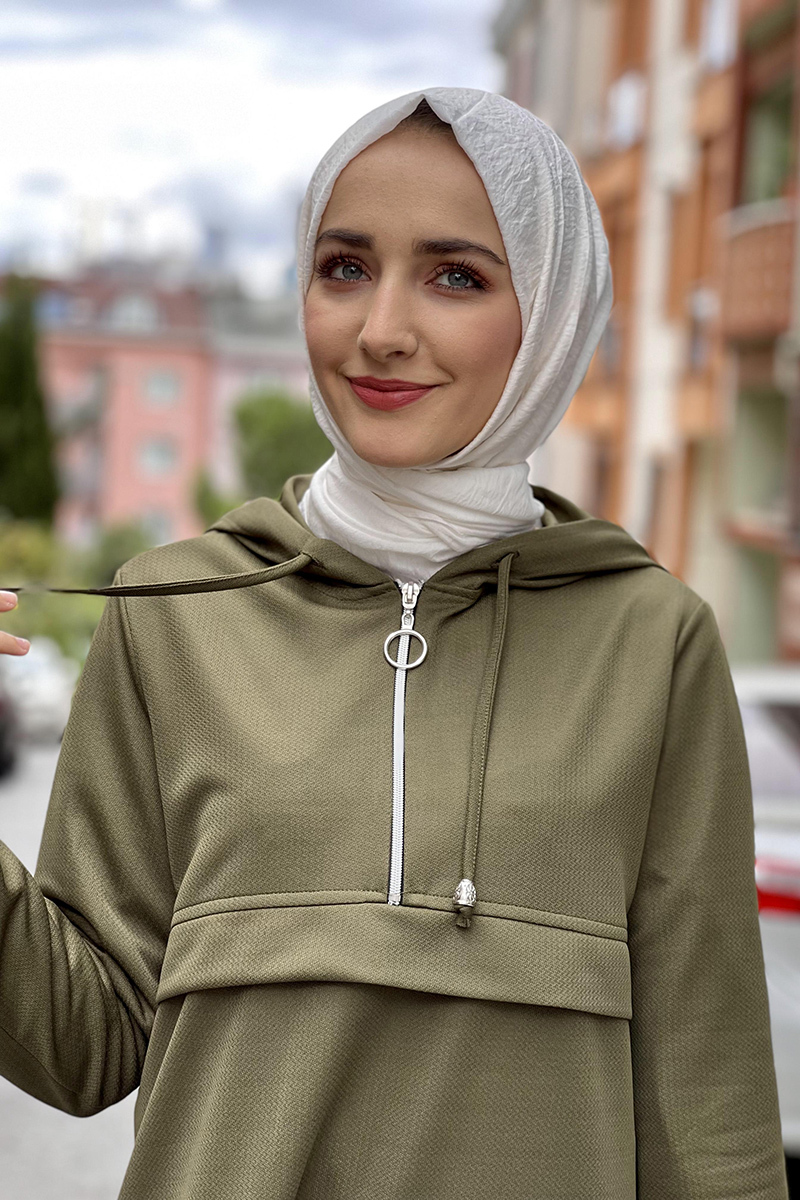 Moda Çizgi Desenli Tunik