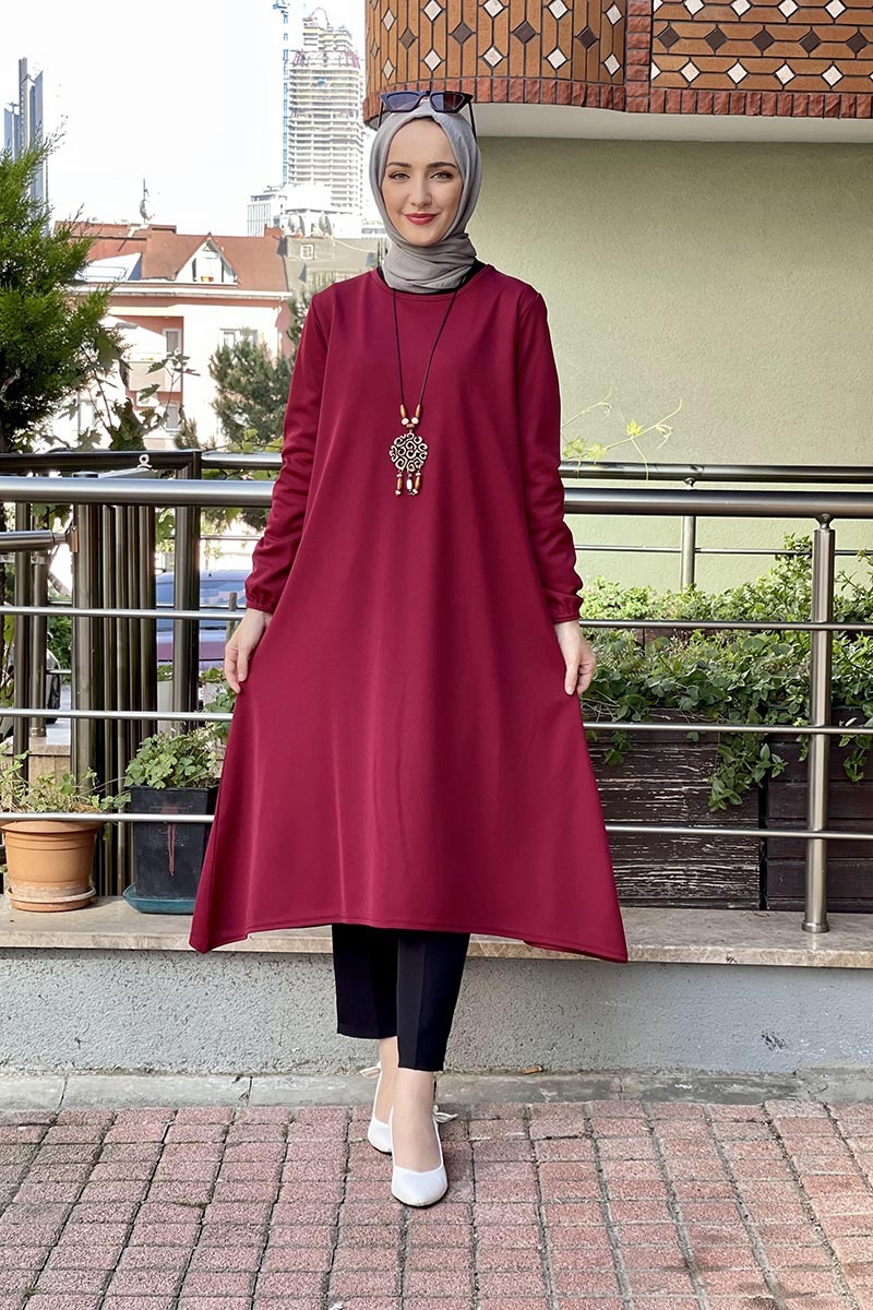 Moda Çizgi Desenli Tunik