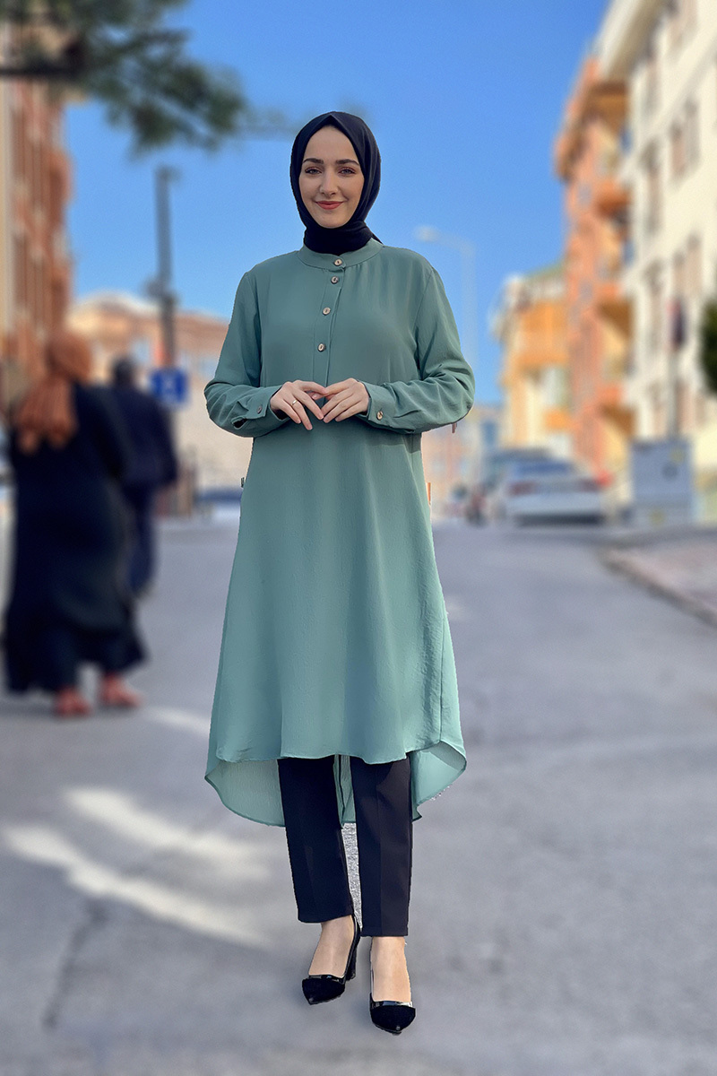 Moda Çizgi Desenli Tunik