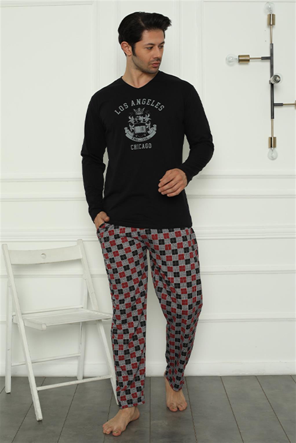 Moda Çizgi Erkek Penye Pijama Takım 6829