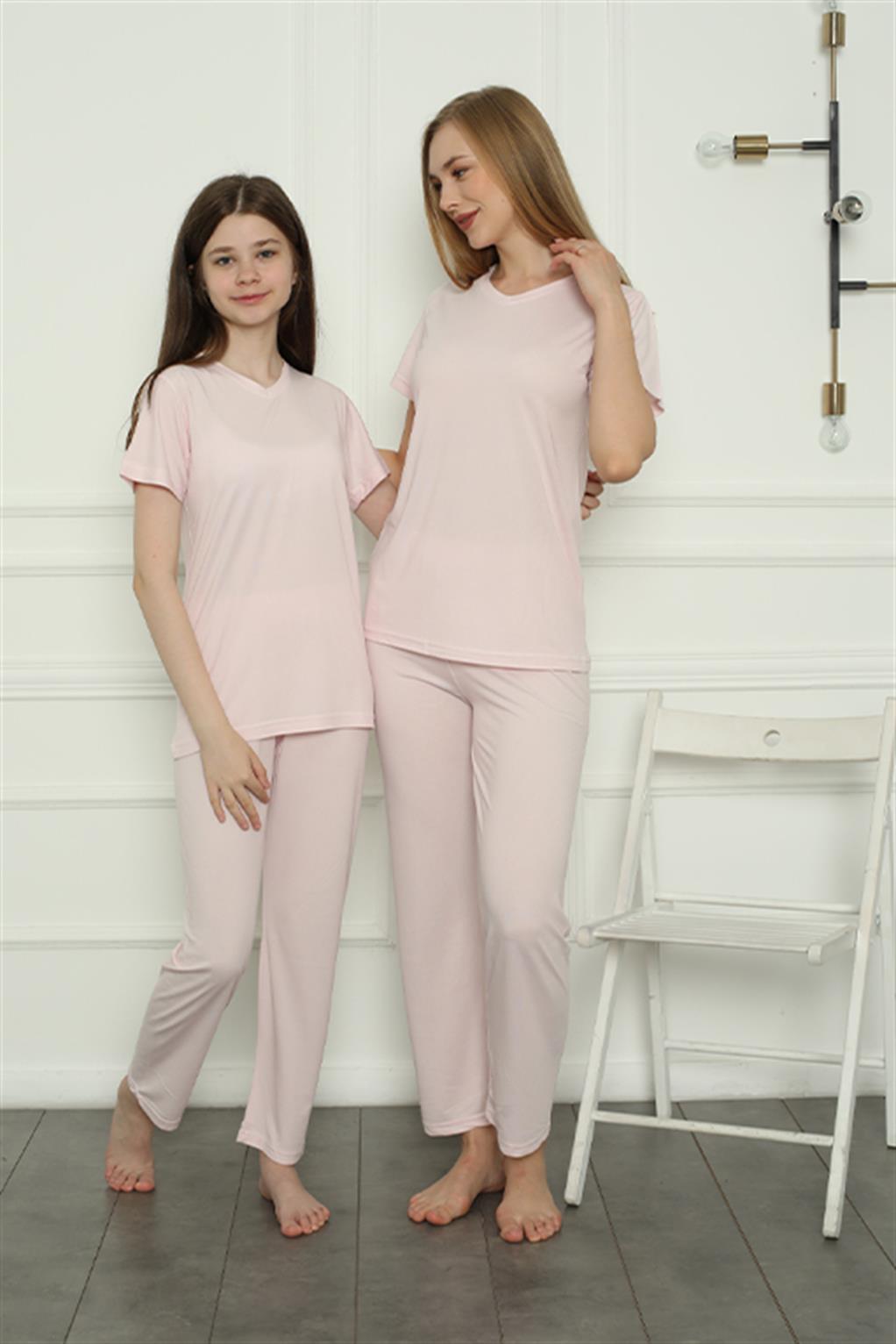 Moda Çizgi Anne Kız Aile Penye Pijama Takım Ayrı Ayrı Satılır. Fiyatları Farklıdır 50107