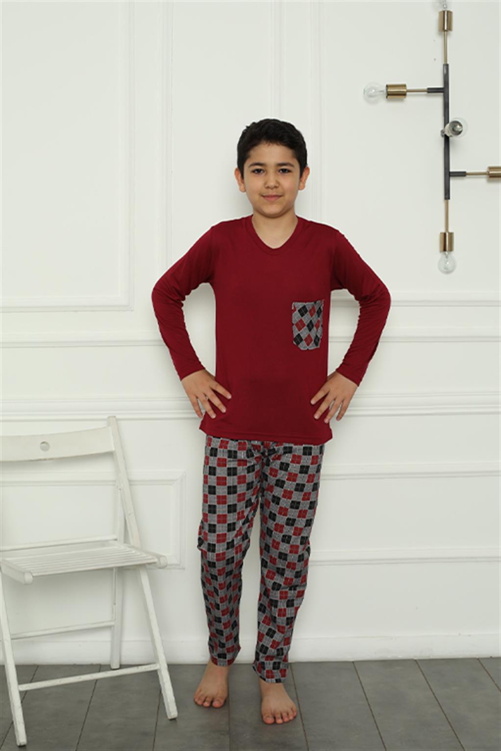 Moda Çizgi Erkek Çocuk Penye Pijama Takım 20385