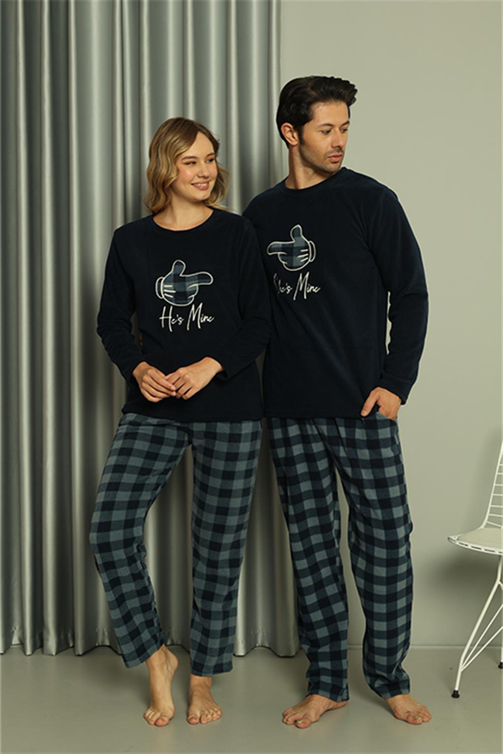 Moda Çizgi Welsoft Erkek Polar Sevgili Kombini Pijama Takımı 50123 Tek Takım Fiyatıdır