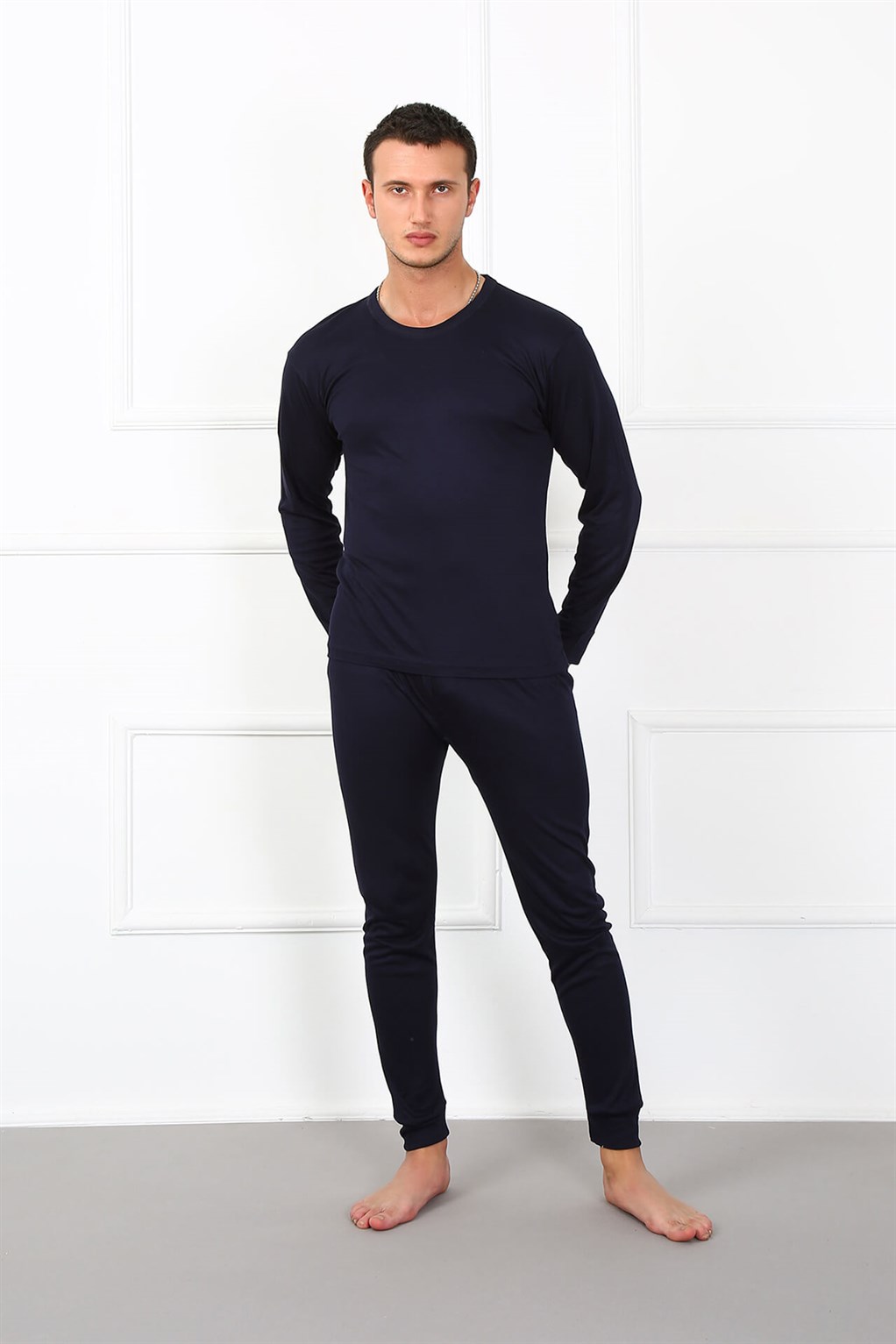 Moda Çizgi Erkek Pamuk İçlik Takım 19101