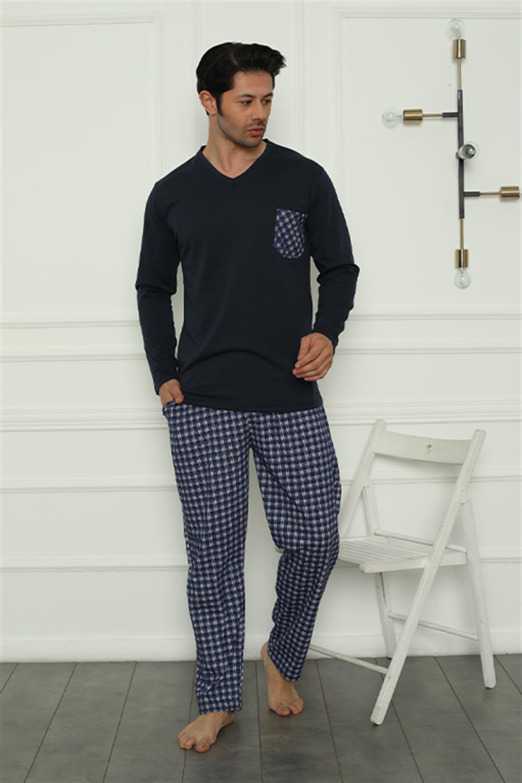 Moda Çizgi Erkek Penye Pijama Takım 6838