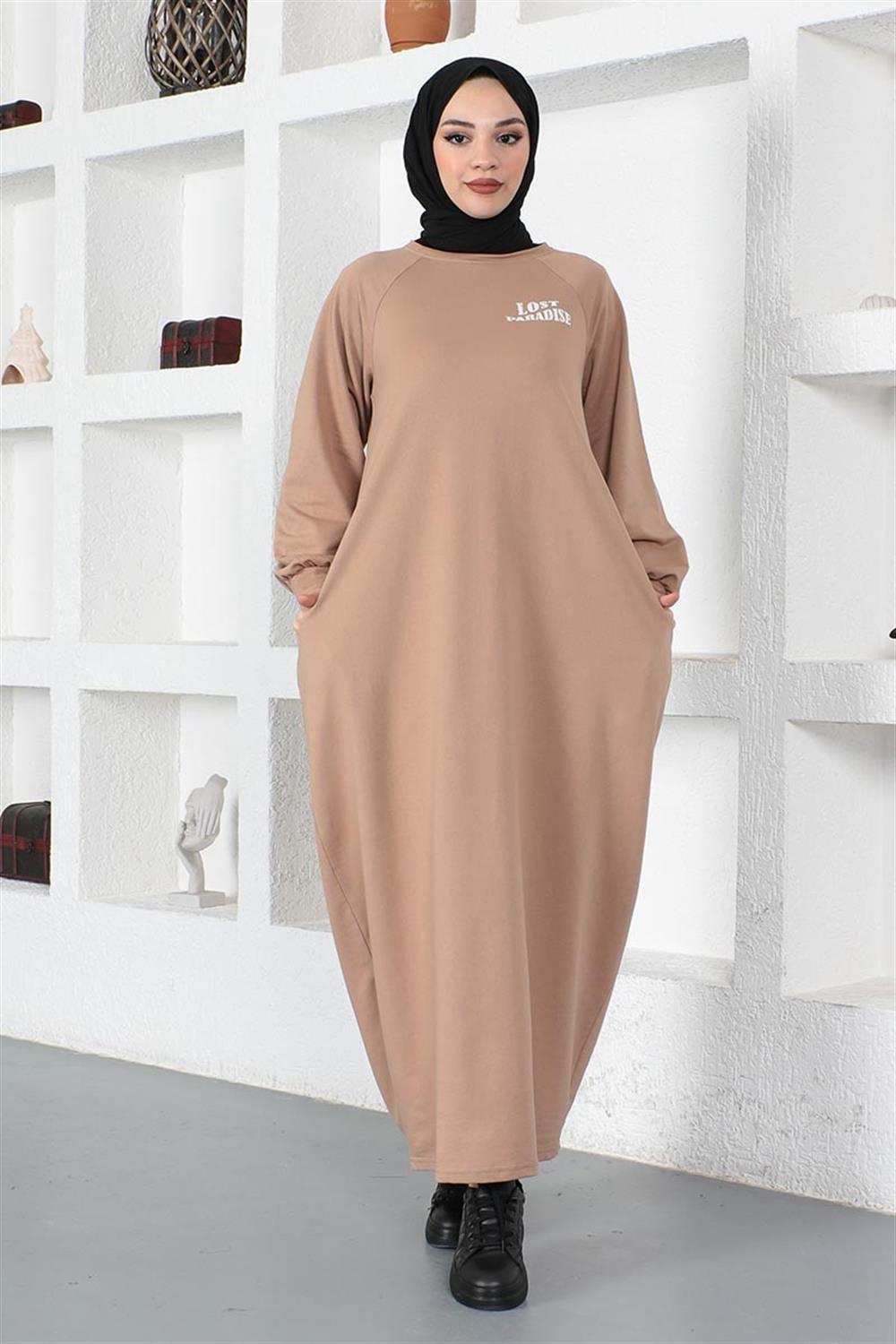 Şalvar Model Salaş Elbise VİZON