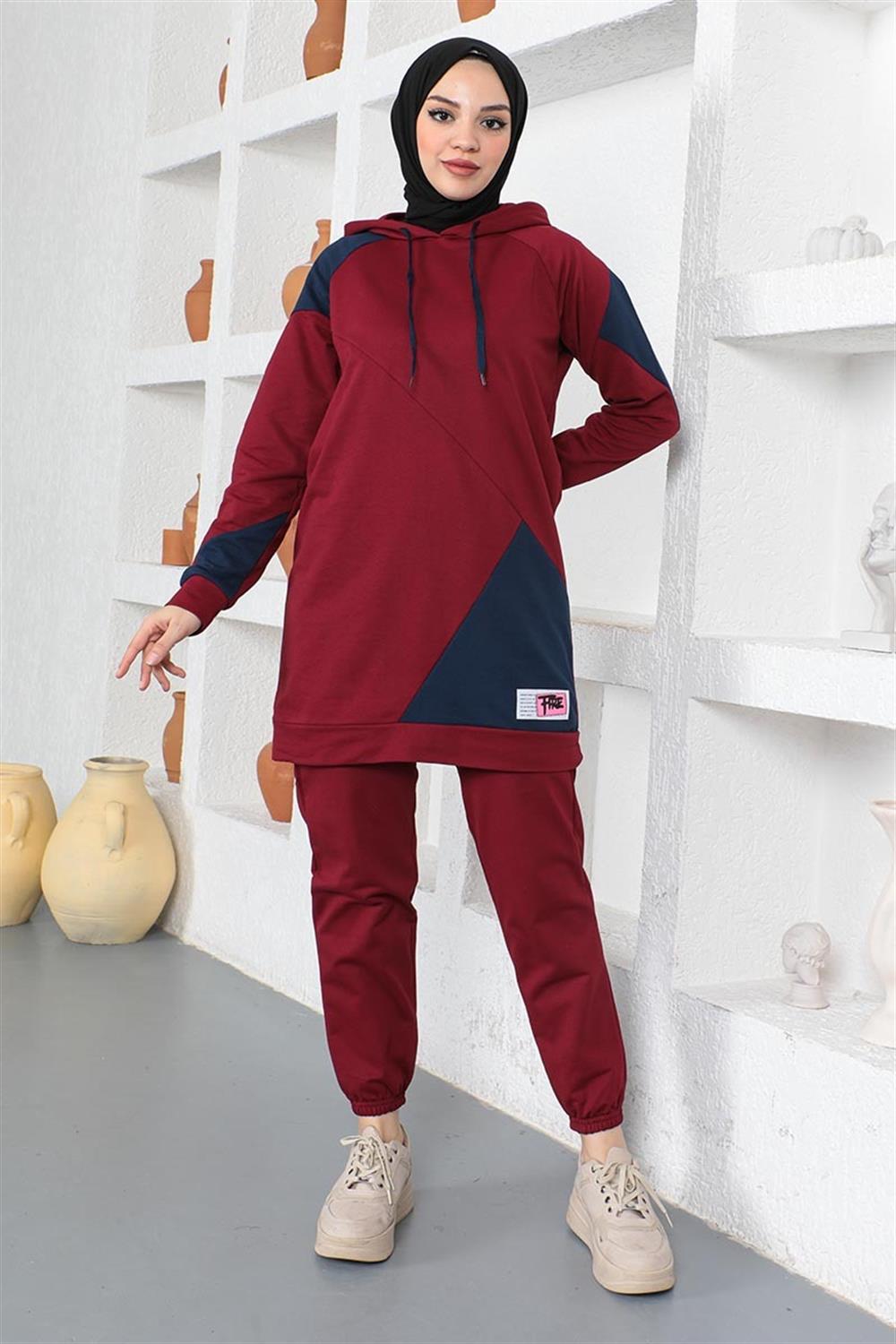 Garnili Eşofman Takımı BORDO