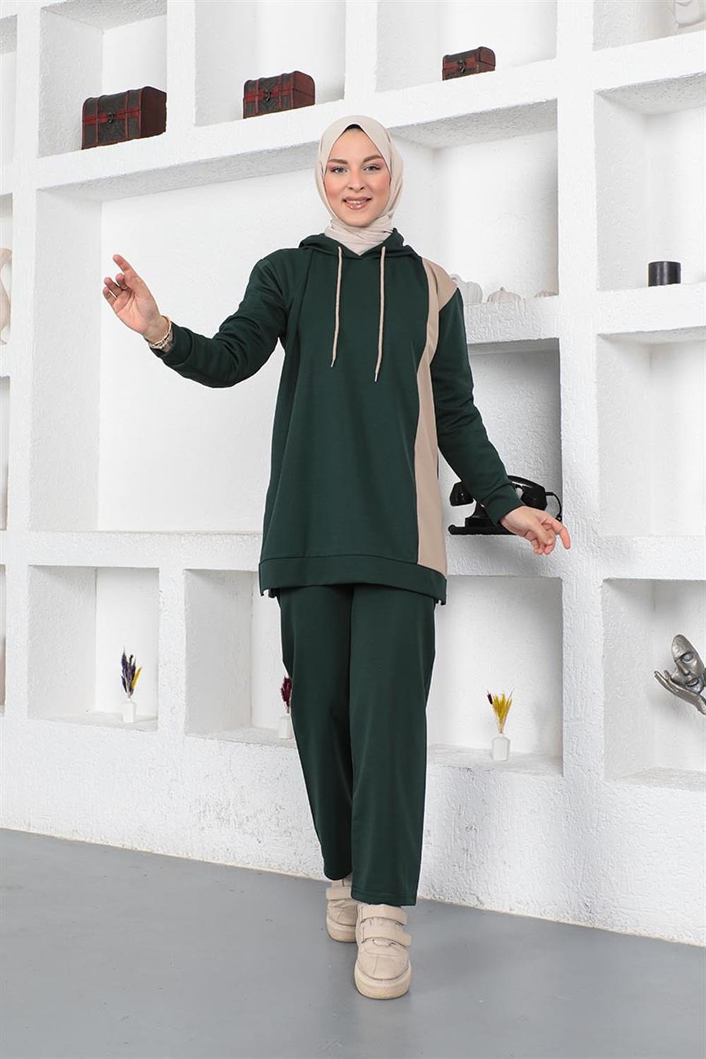 Oversize Double Örme Eşofman Takımı ZÜMRÜT YEŞİLİ