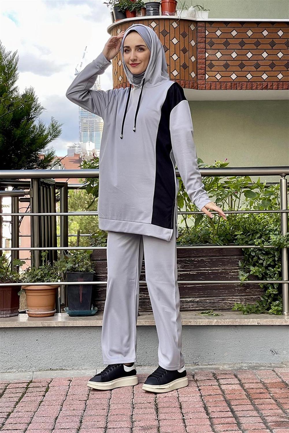 Kapüşonlu Spor Takım GRİ