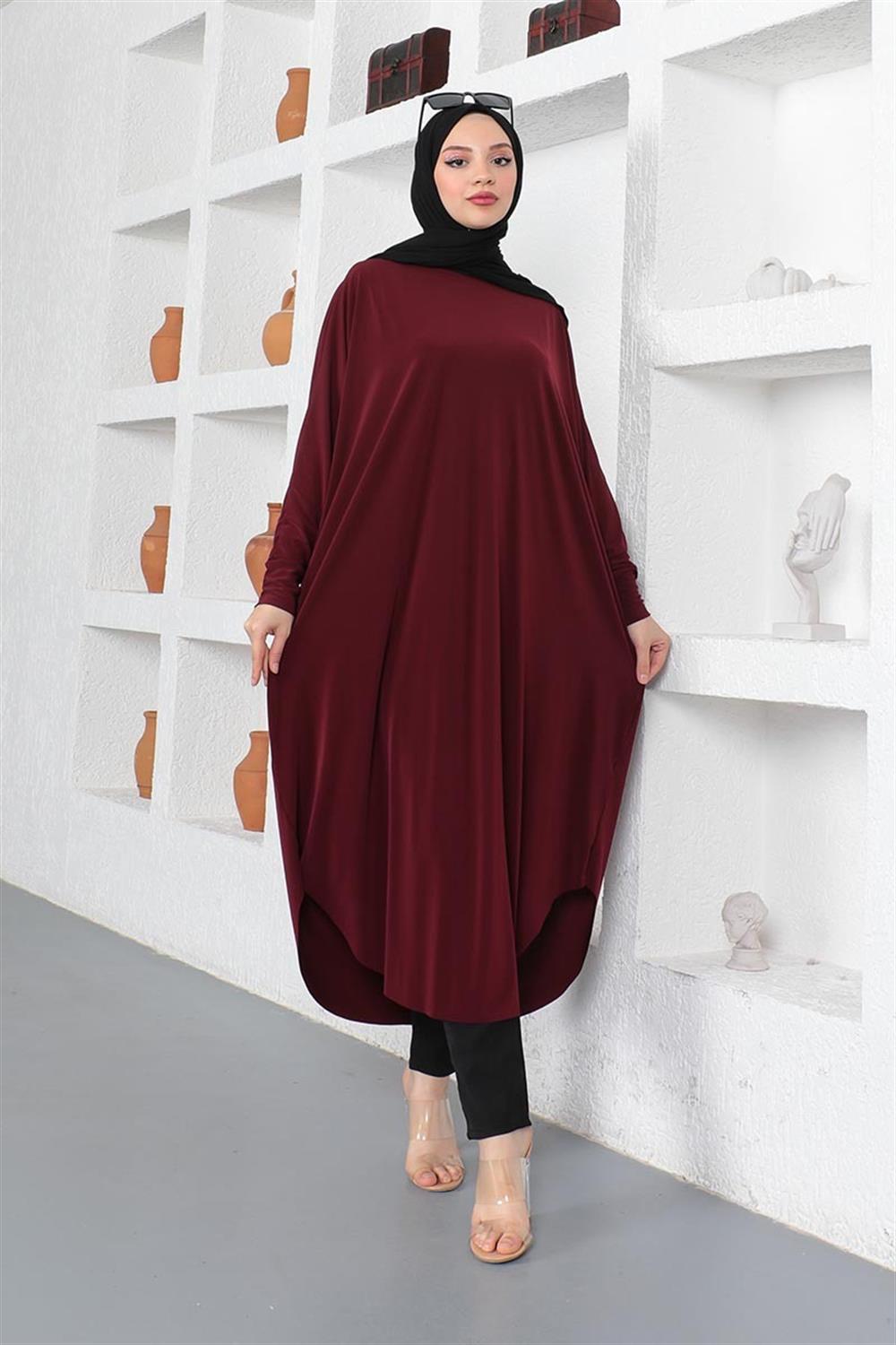 Yarasa Kol Salaş Tunik BORDO