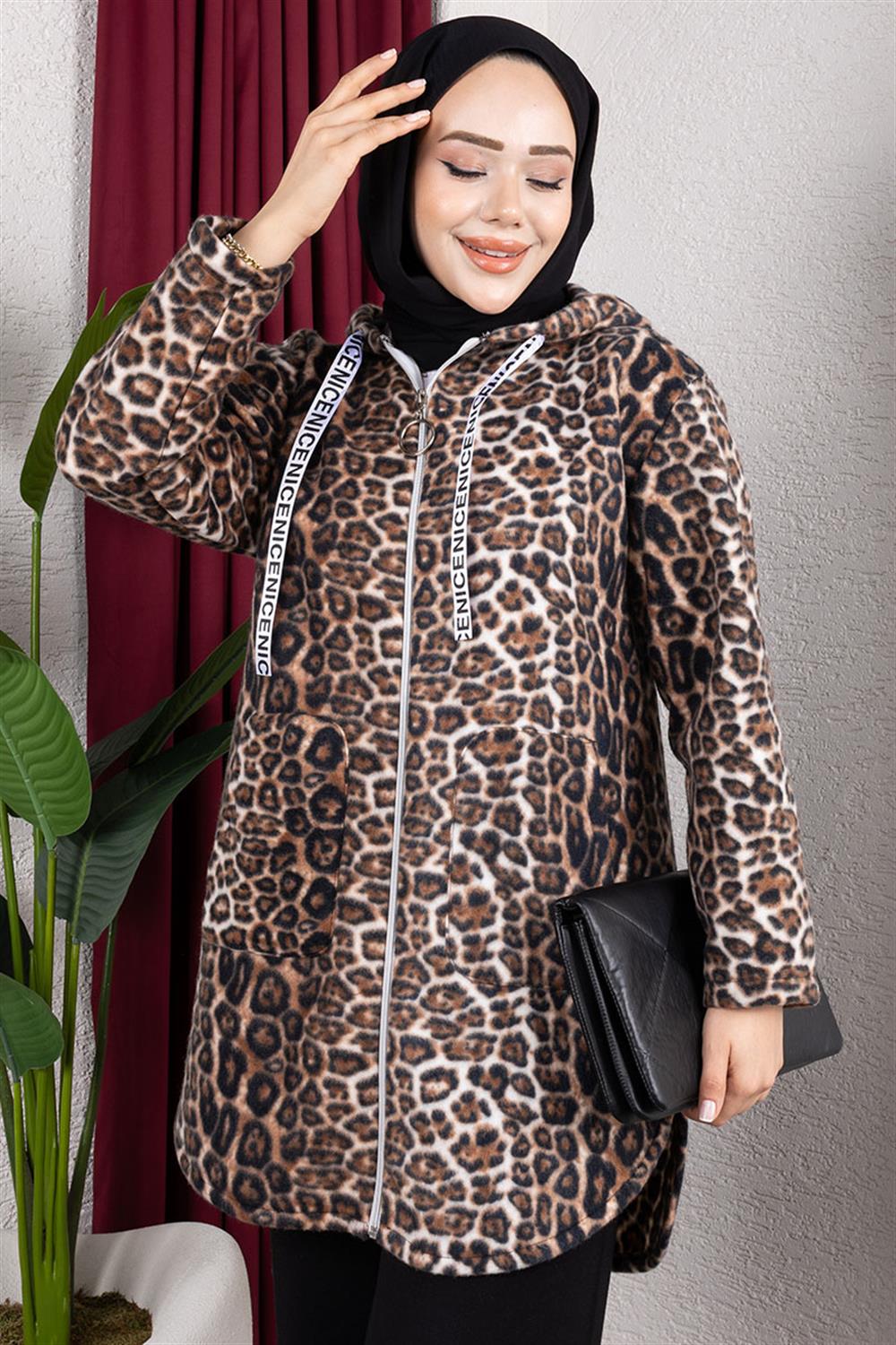 Polar Kap  LEOPAR DESEN KAHVE