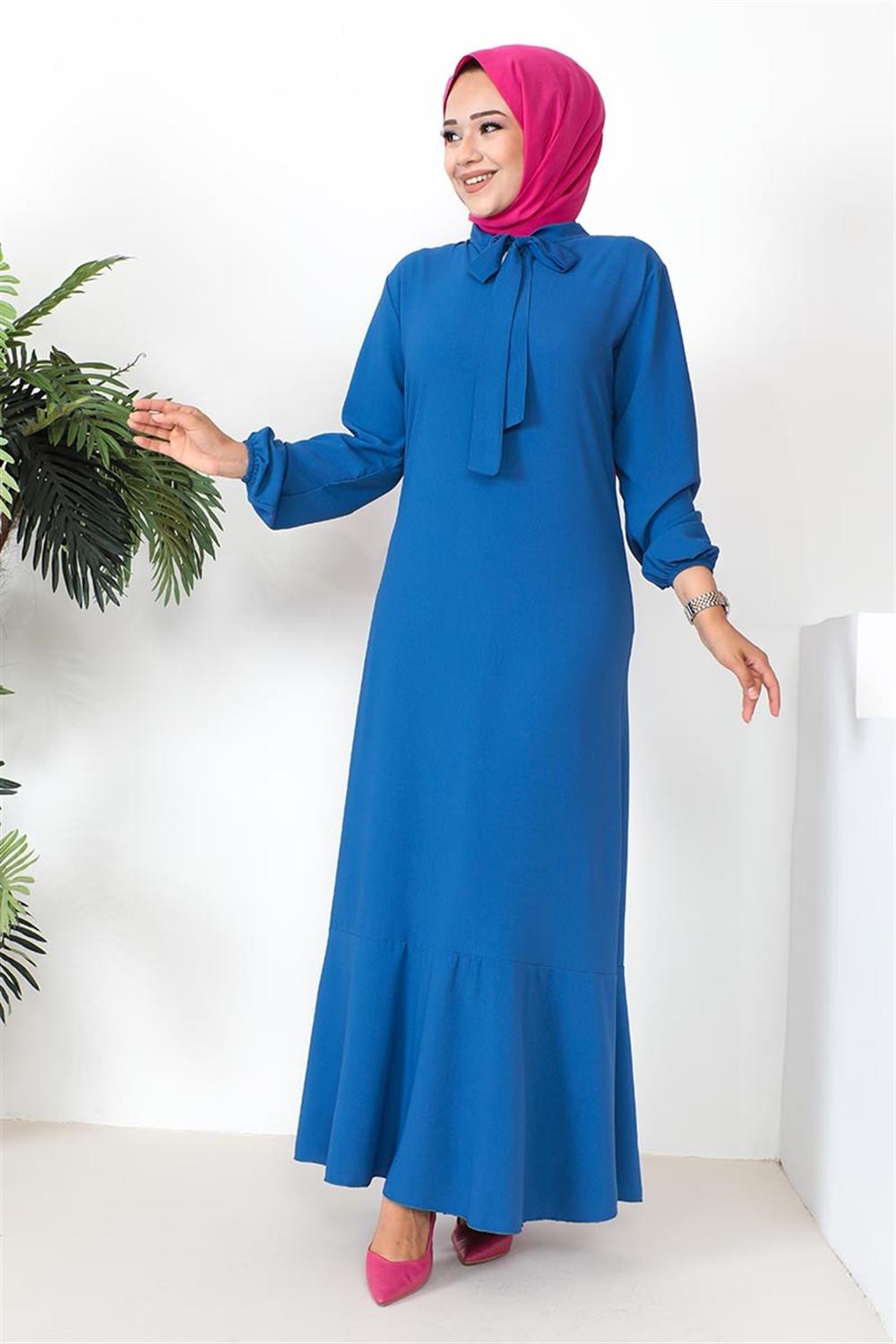 Tesettür Model Elbise İNDİGO