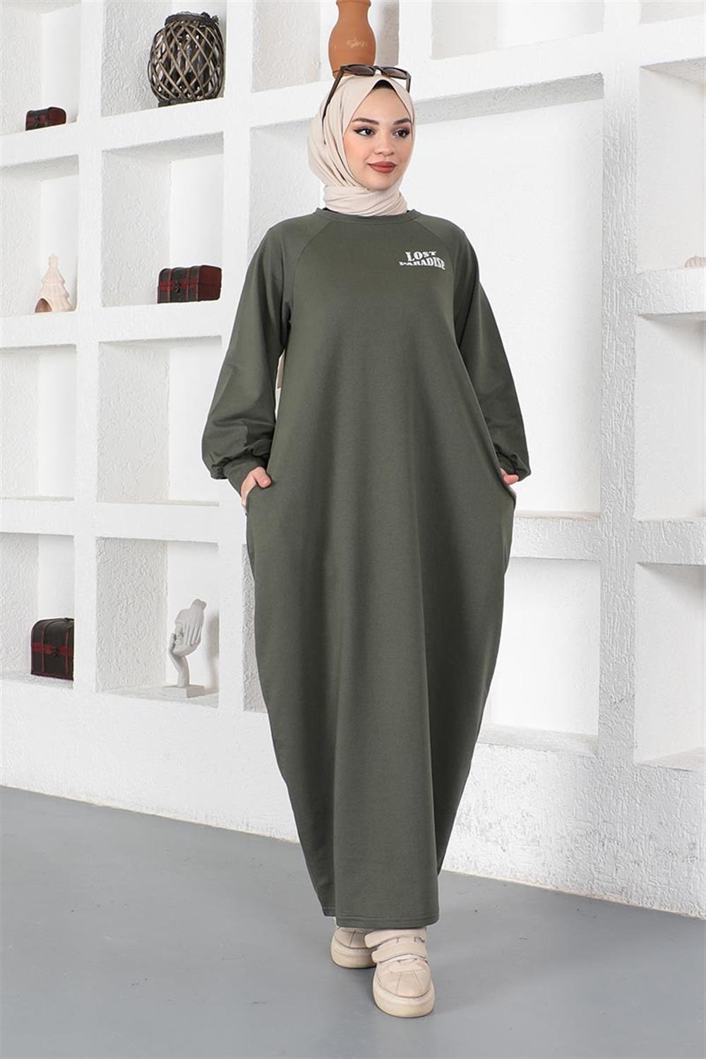 Şalvar Model Salaş Elbise HAKİ