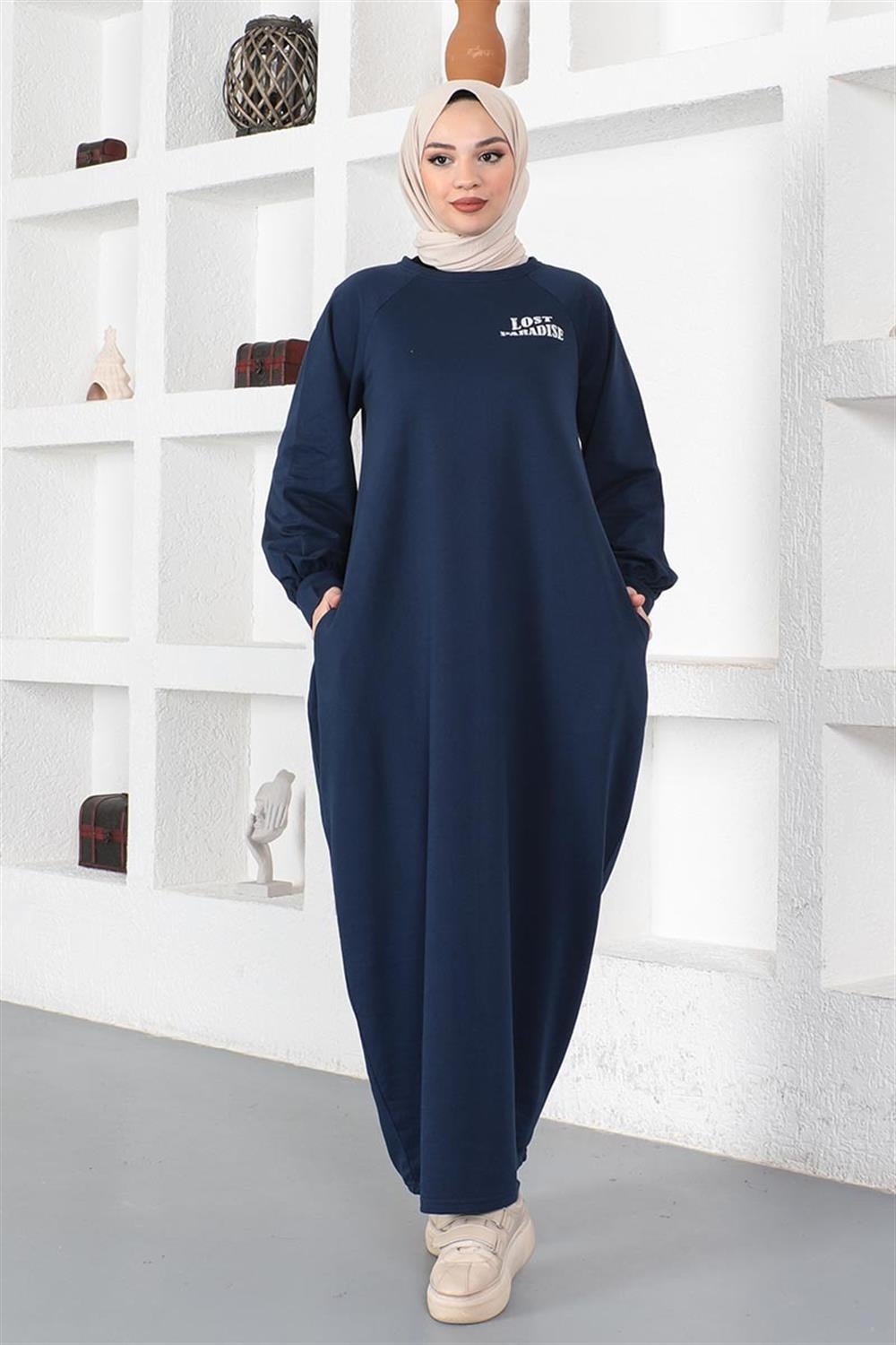 Şalvar Model Salaş Elbise LACİVERT