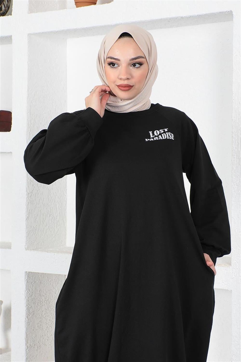 Şalvar Model Salaş Elbise SİYAH