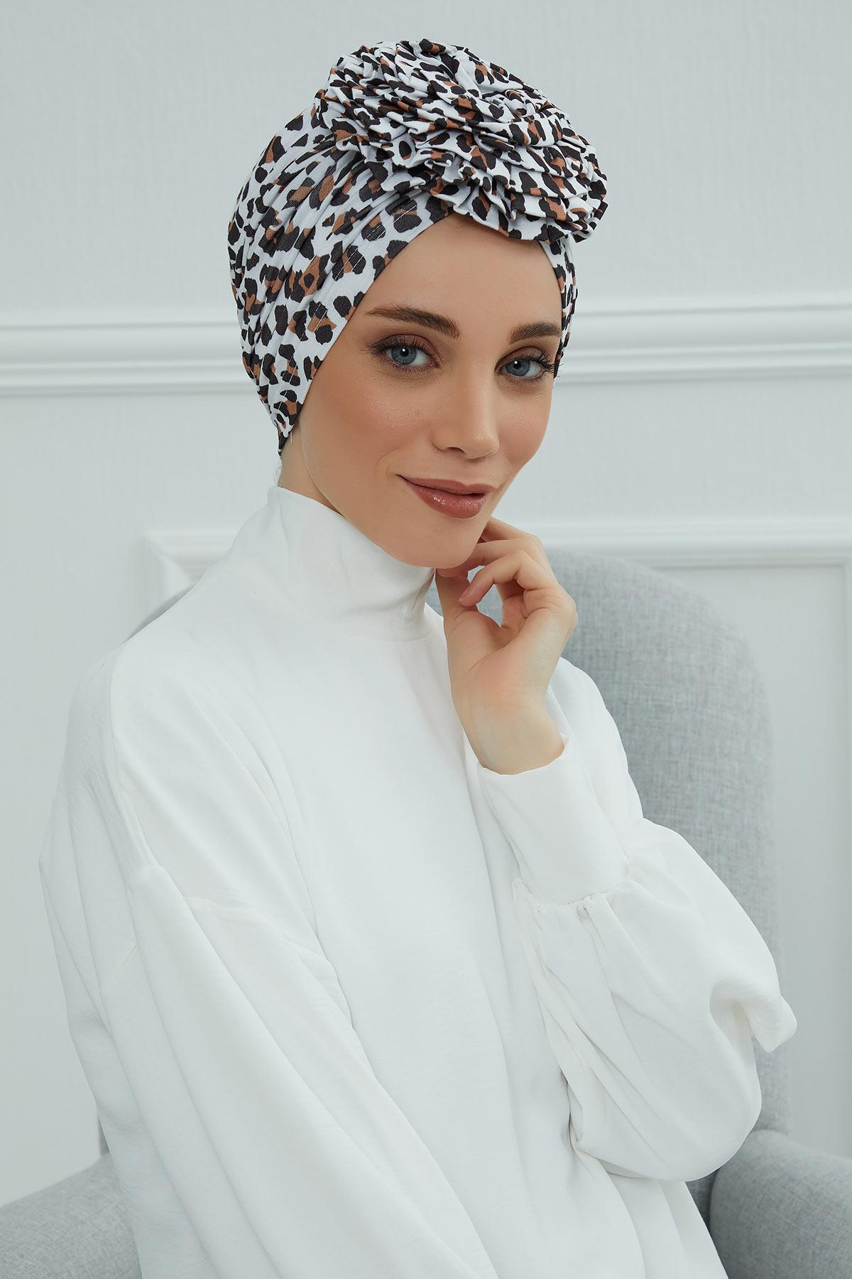 Güllü Penye Desenli Bone,B-21YD Desen 29