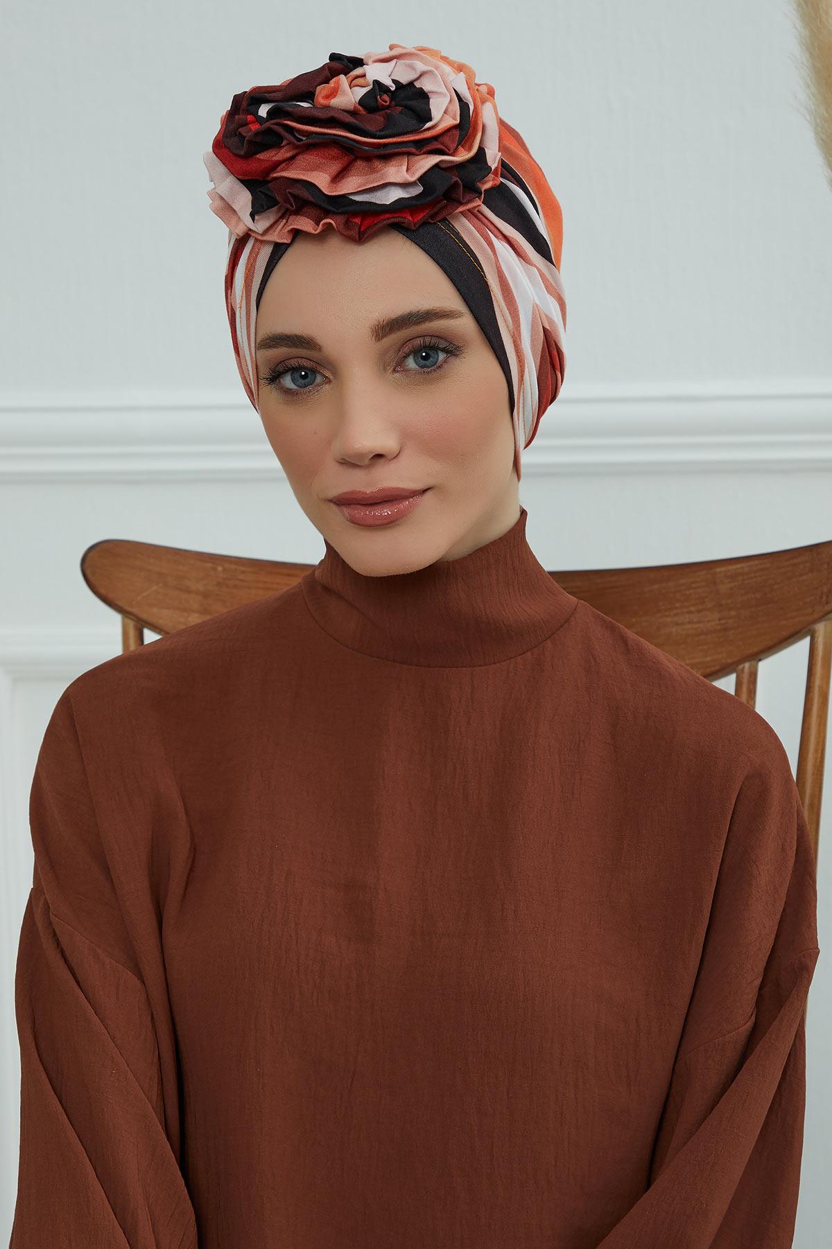 Güllü Penye Desenli Bone,B-21YD Desen 35