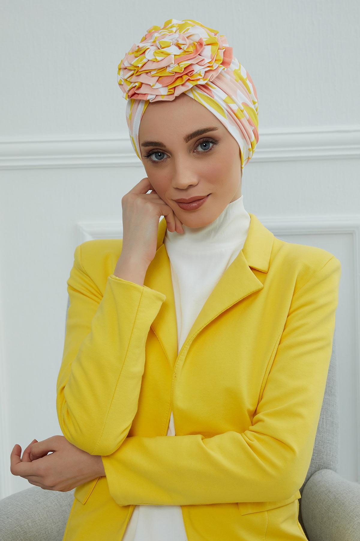 Güllü Penye Desenli Bone,B-21YD Desen 31