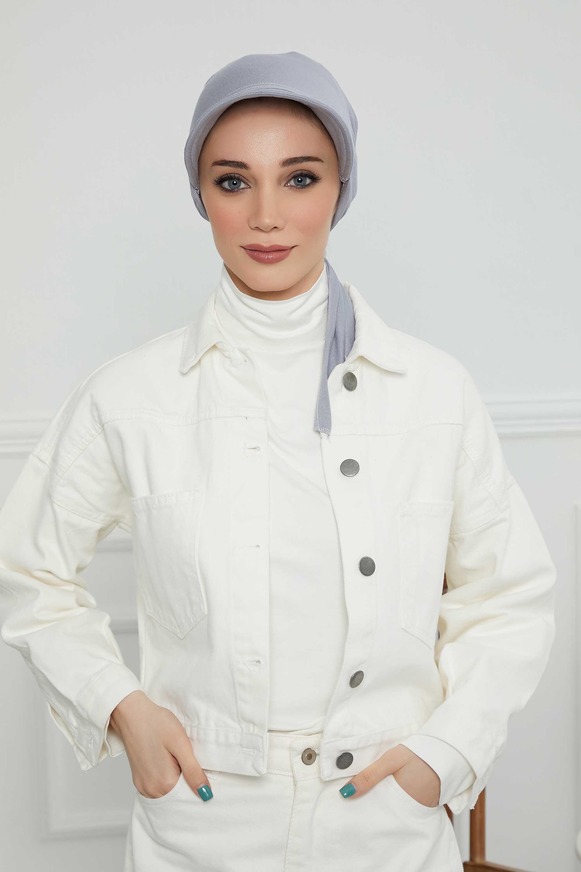 Siperlikli Bandana Bone,B-71 Gri 2