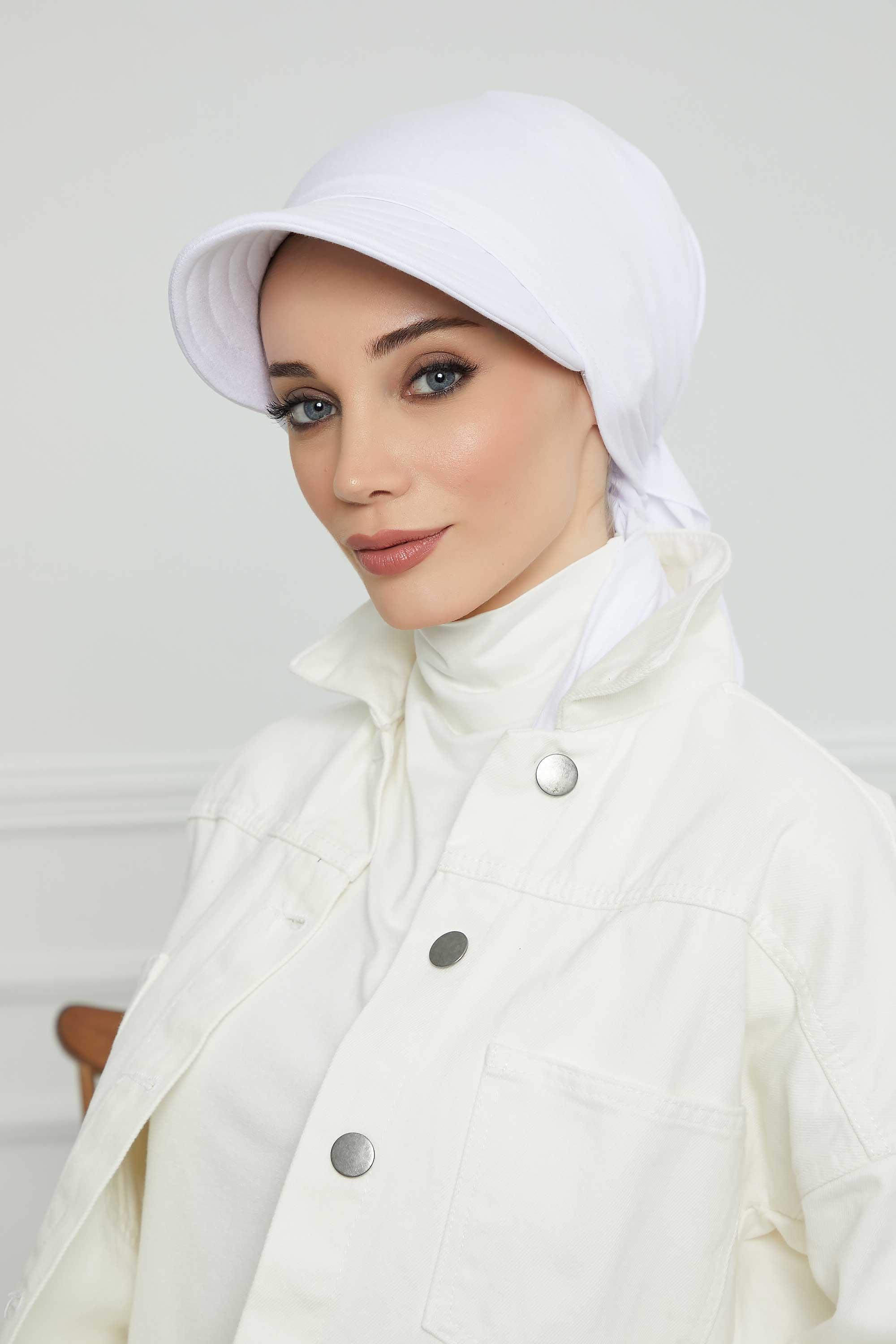 Siperlikli Bandana Bone,B-71 Beyaz