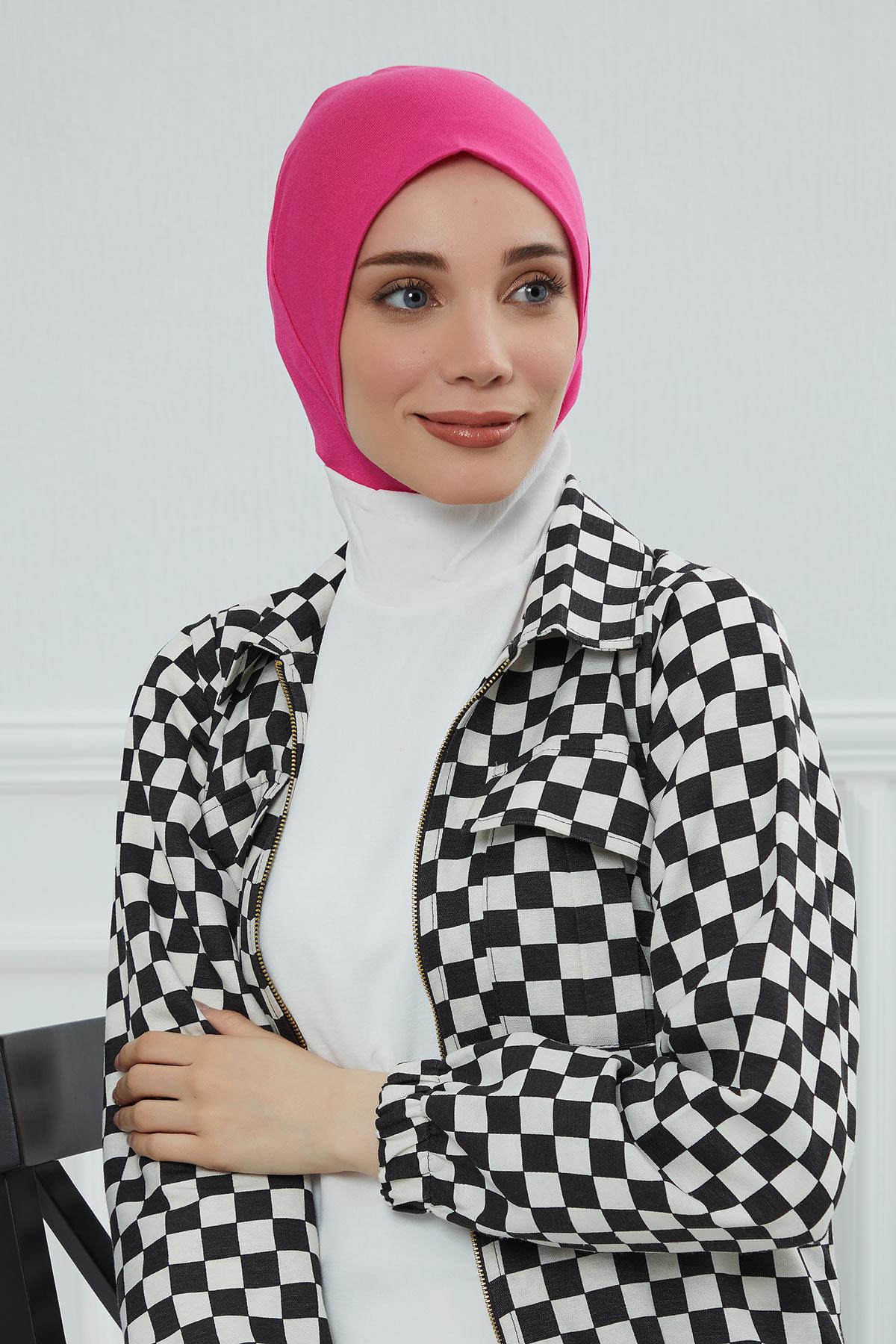 Tesettür İç Bone,TB-5 Fuşya