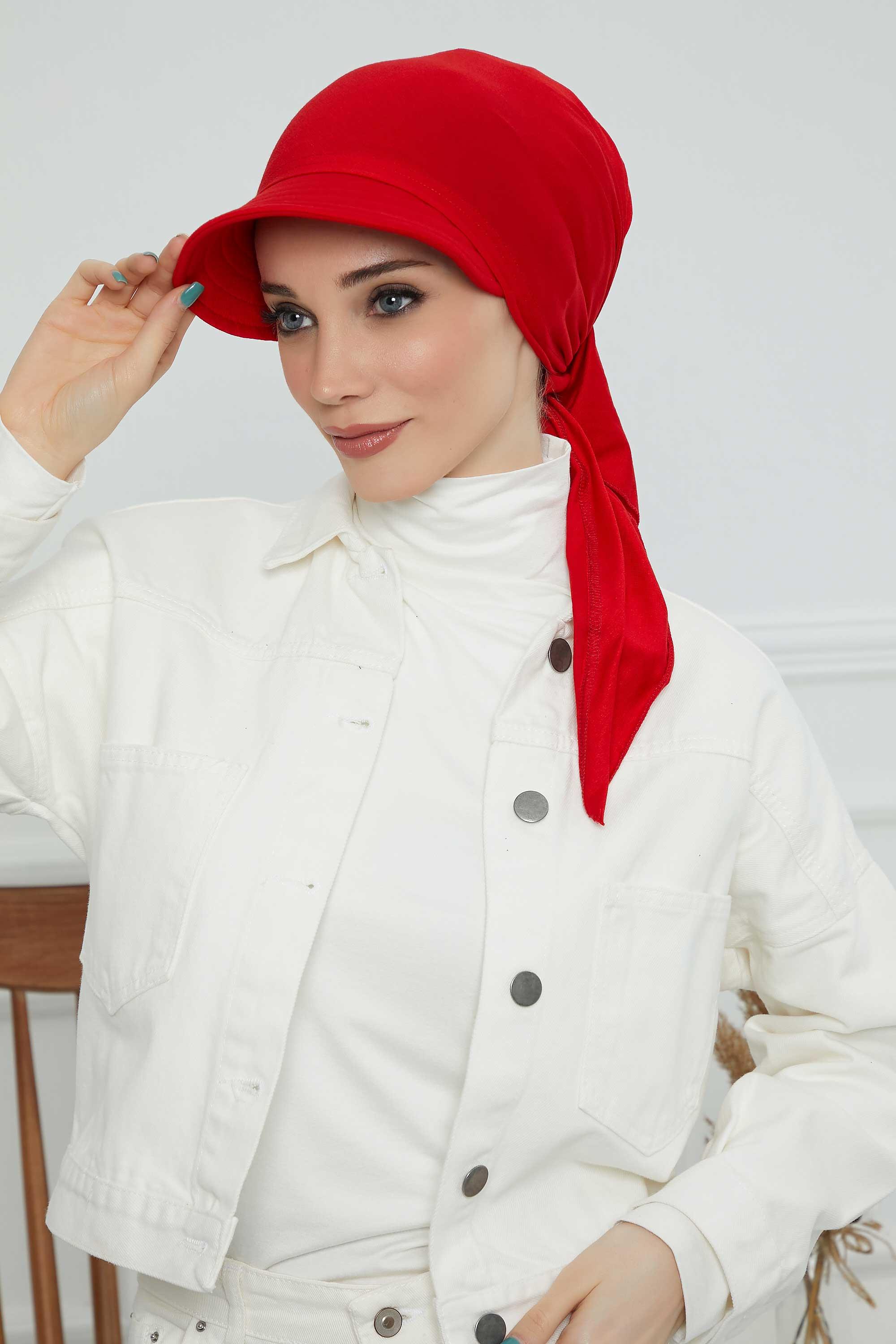 Siperlikli Bandana Bone,B-71 Kırmızı