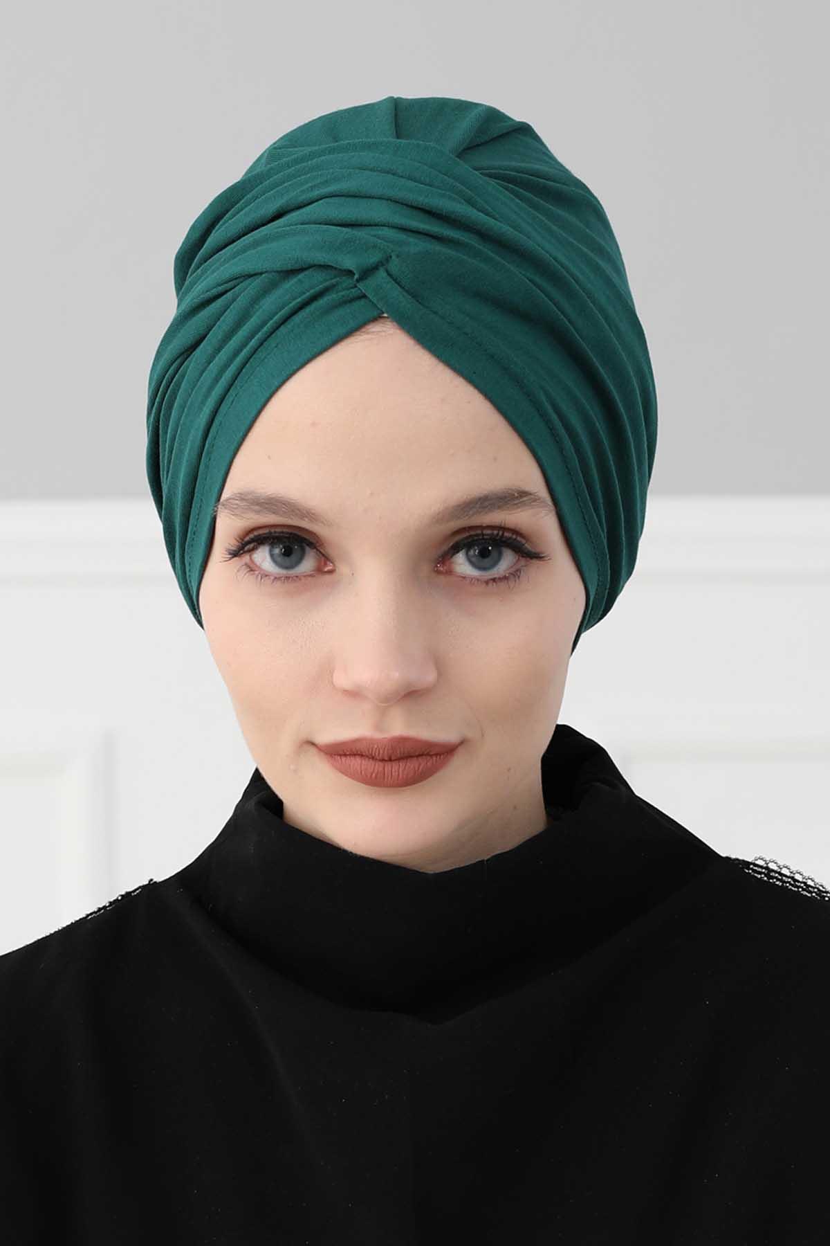 Tesettür Bone,B-9 Koyu Yeşil