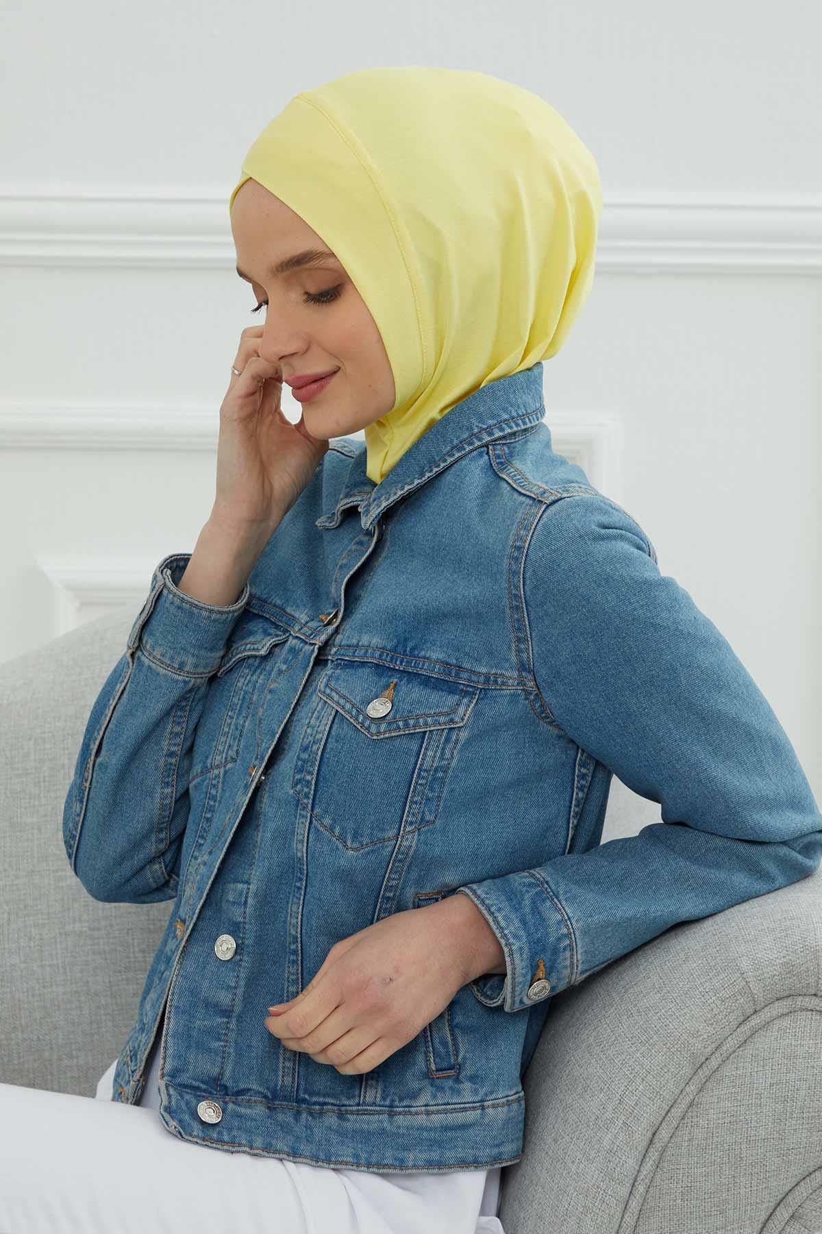 Önü Çapraz Detaylı Penye İç Bone,TB-4,TB-4 Sarı