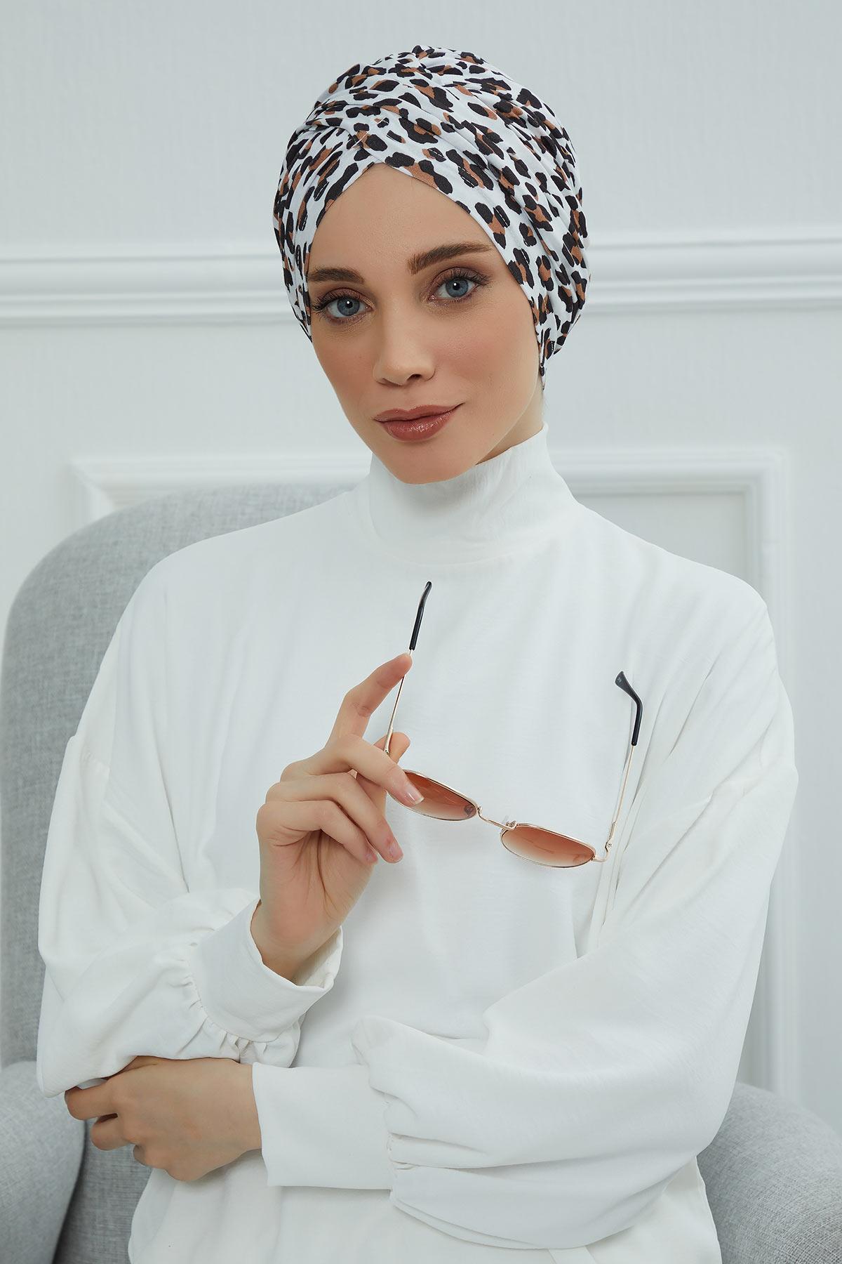 Desenli Tesettür Bone,B-9YD Desen 29