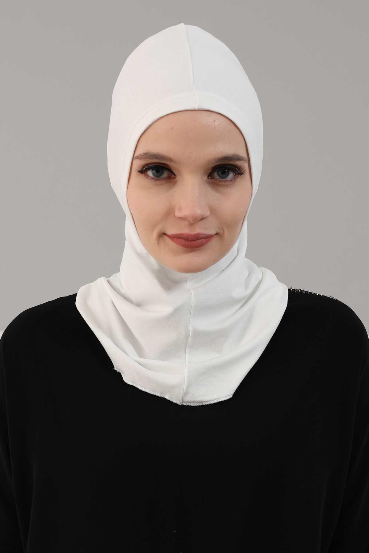 Tesettür İç Bone,TB-1 Beyaz