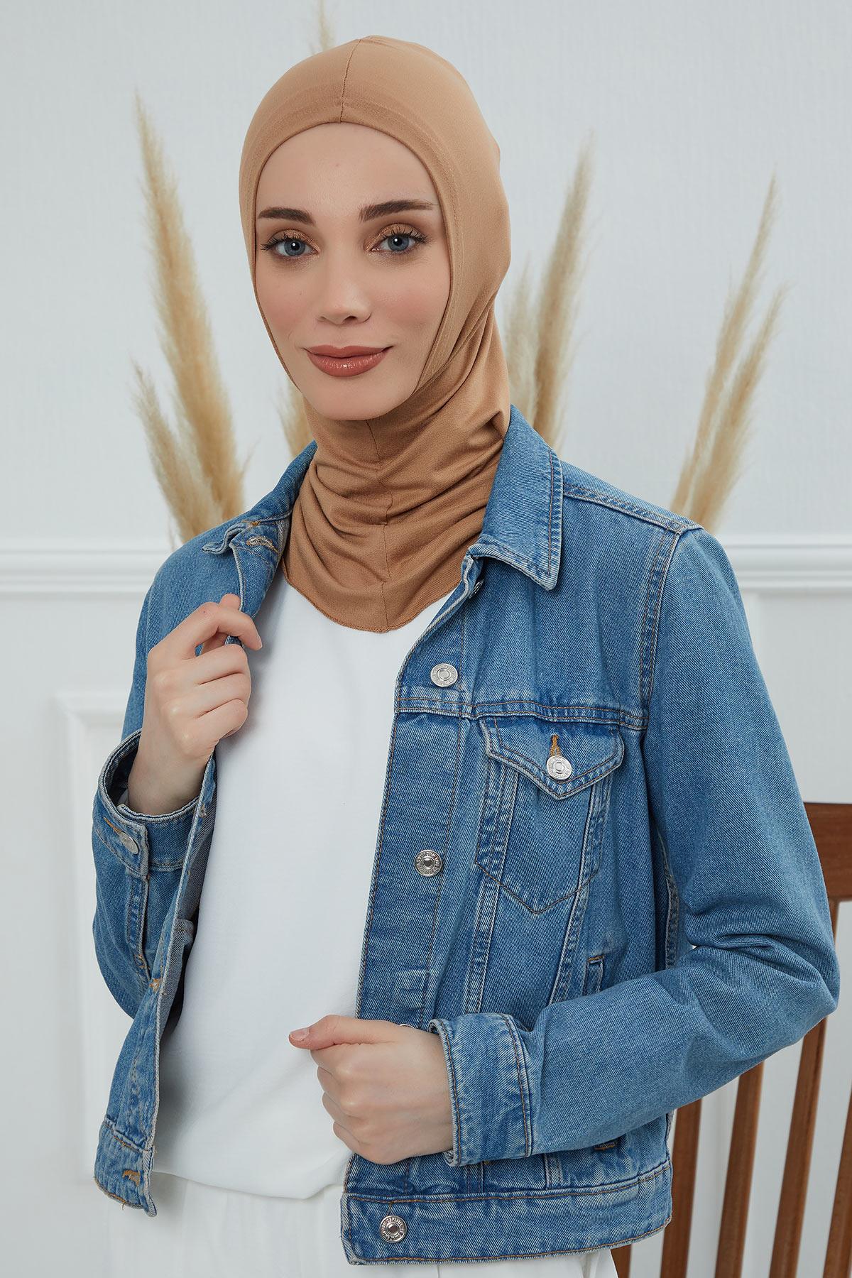 Tesettür İç Bone,TB-1 Açık Kahverengi