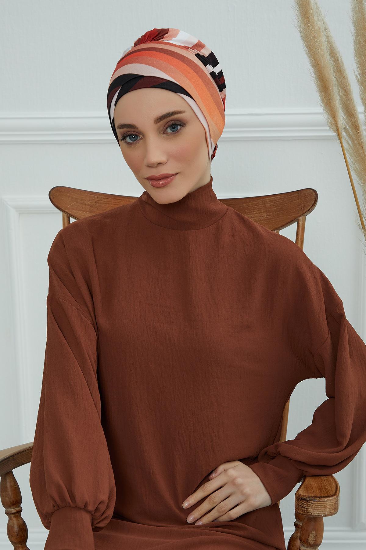 Desenli Penye Bone,B-53YD Desen 35