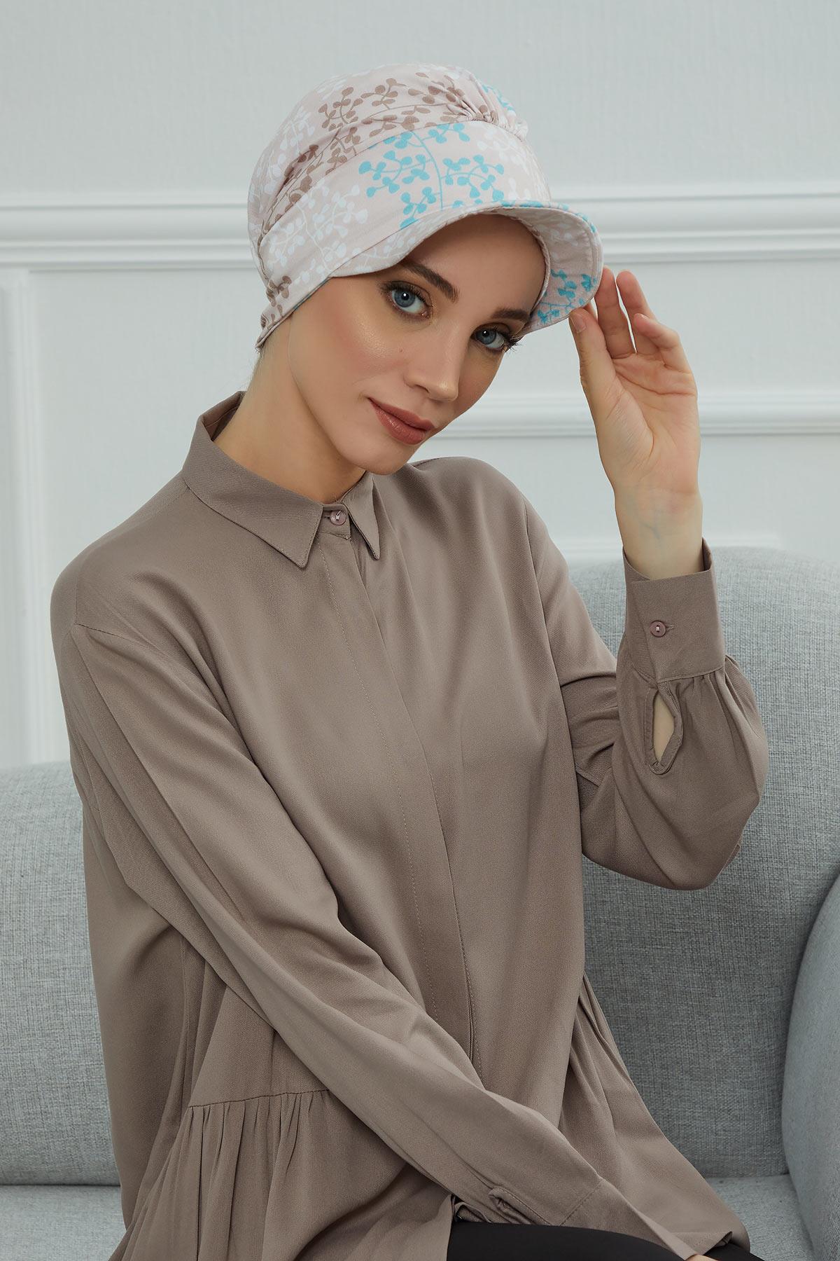 Şapkalı Desenli Penye Bone,B-30YD Desen 30