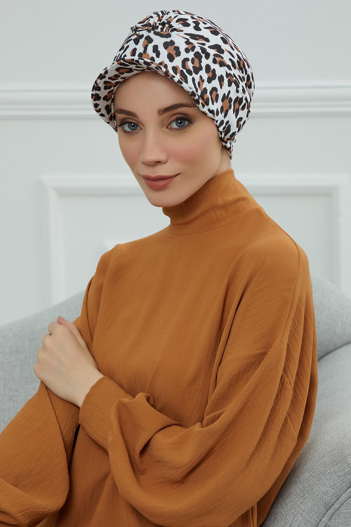 Şapkalı Desenli Penye Bone,B-30YD Desen 29