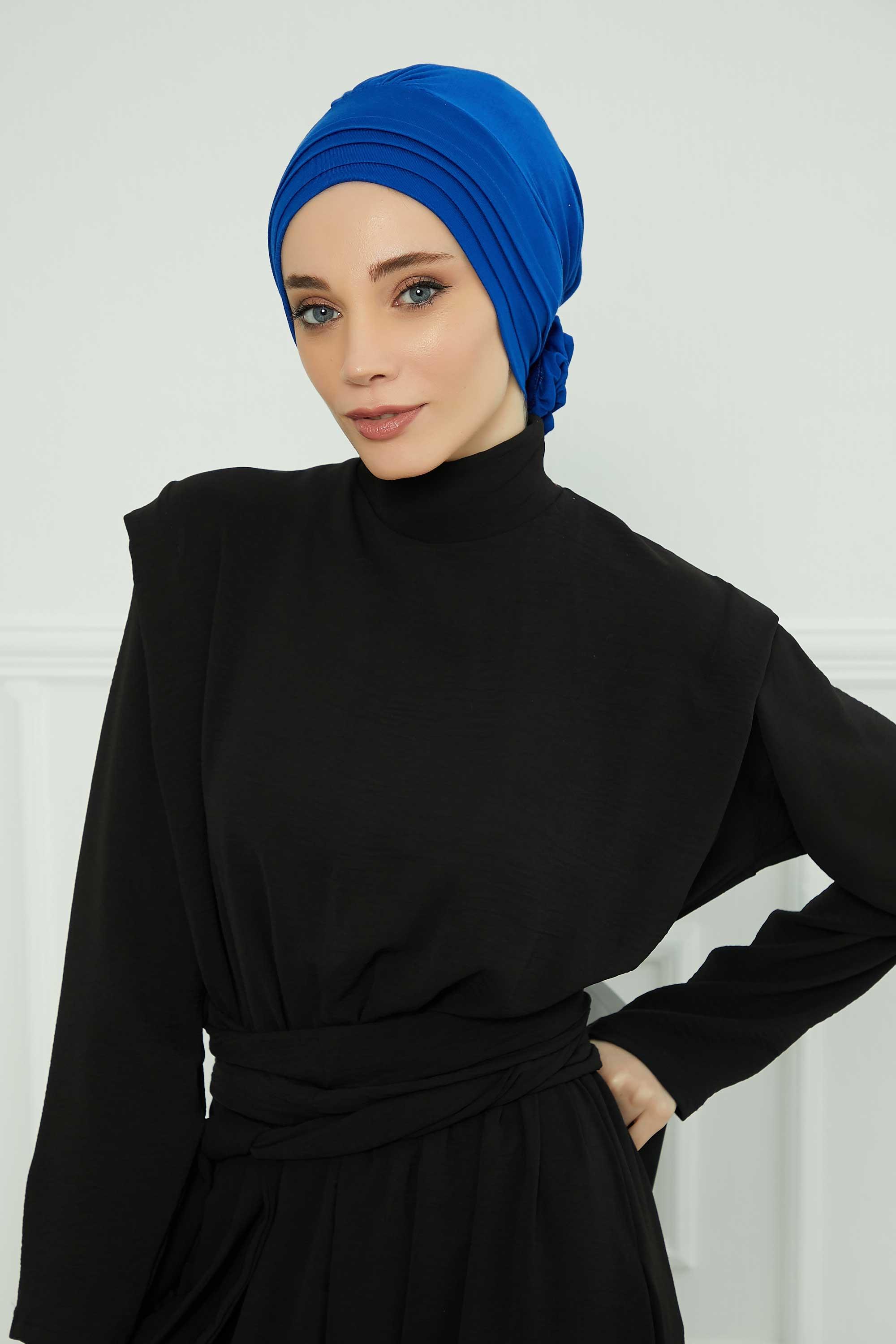 Çıkarılabilir Penye Şapka Bone,S-2P Saks Mavisi