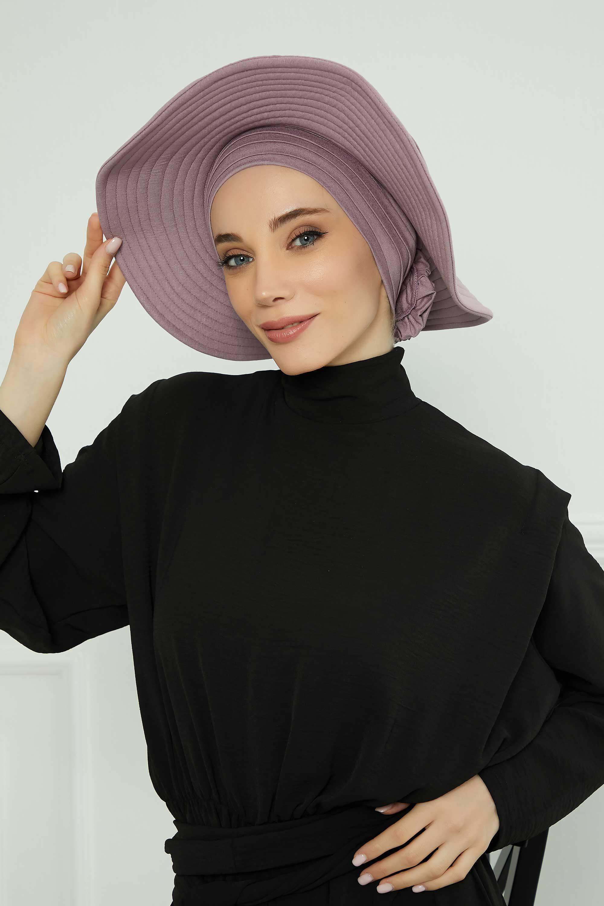 Çıkarılabilir Penye Şapka Bone,S-2P Lila