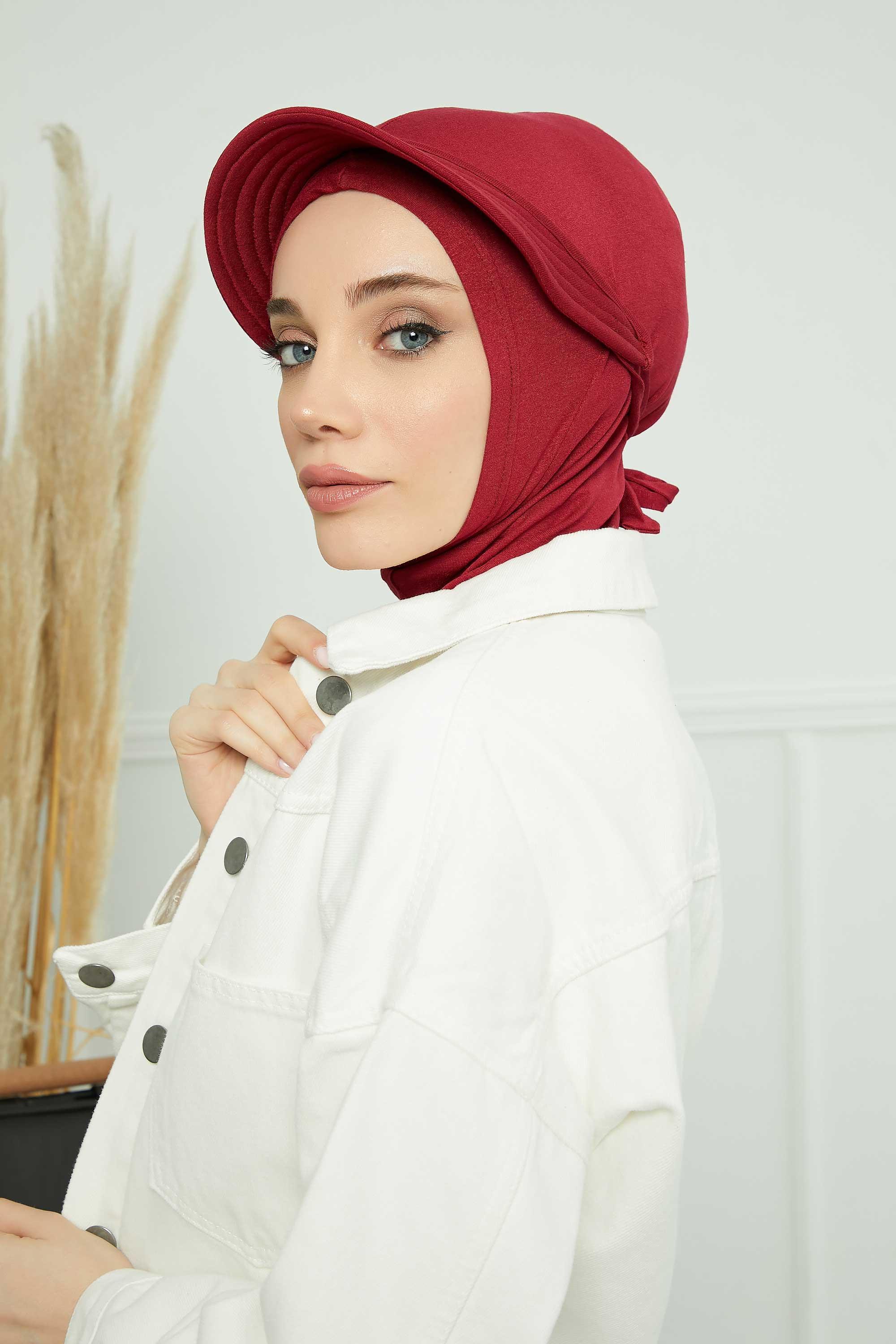 Siperlikli Penye Bone,B-75 Bordo