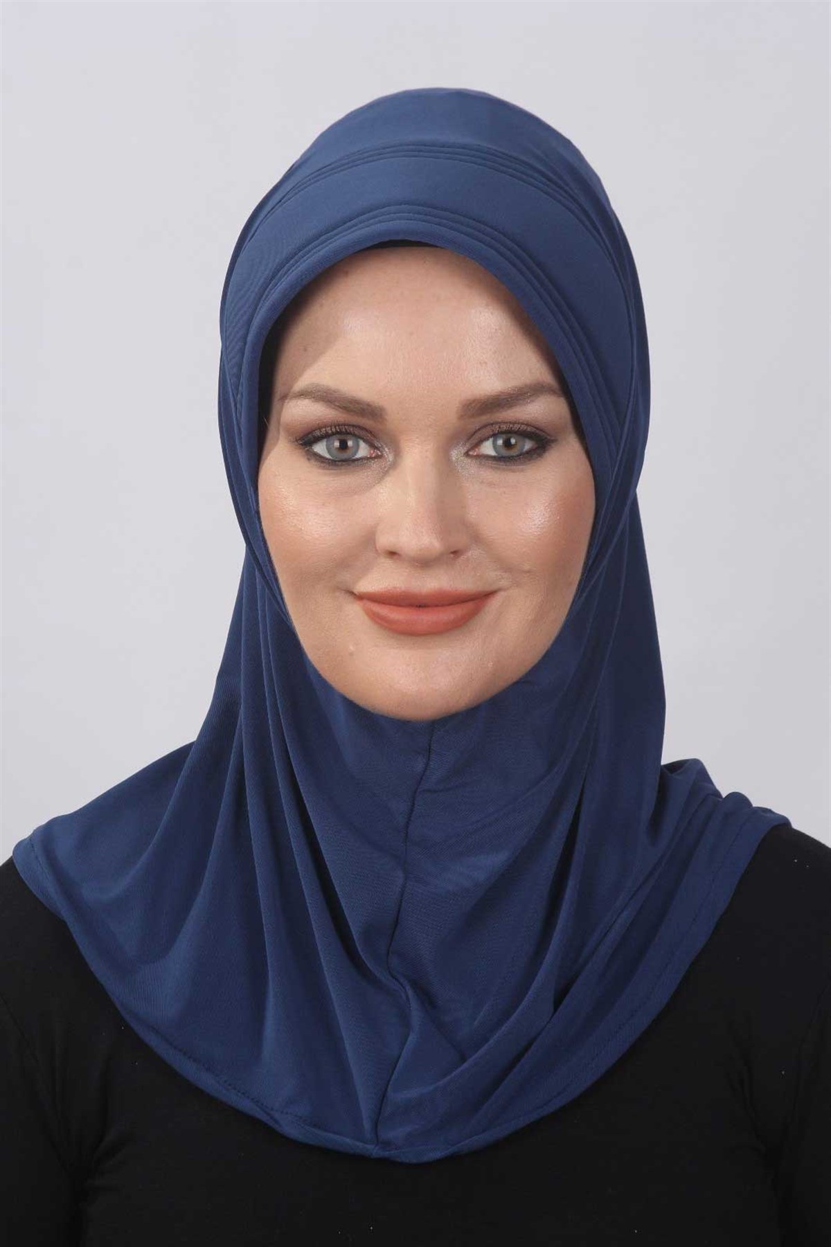 Takmatik Hazır Şal  İndigo