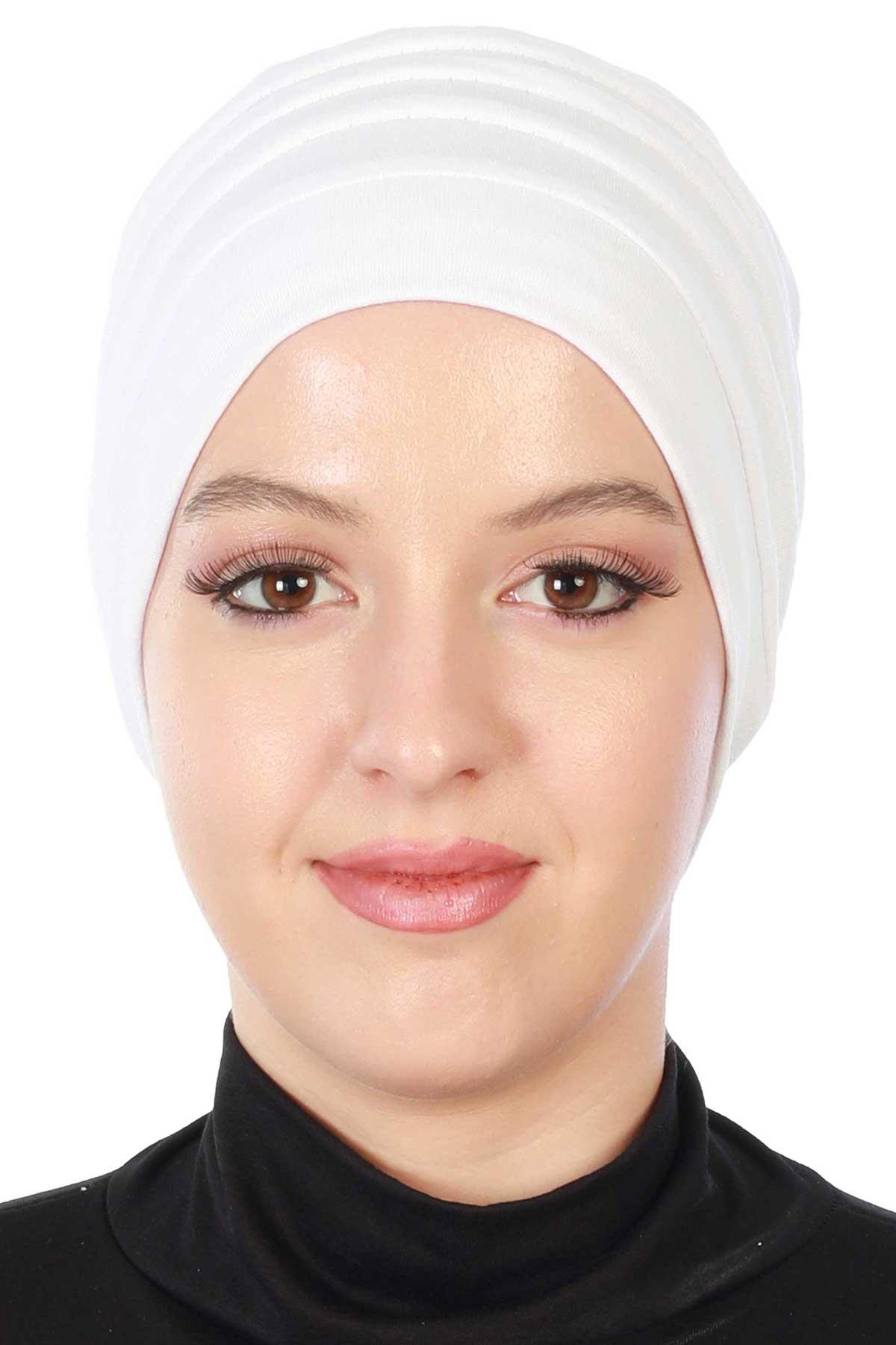 Bere Model Tesettür Bone,B-34 Beyaz