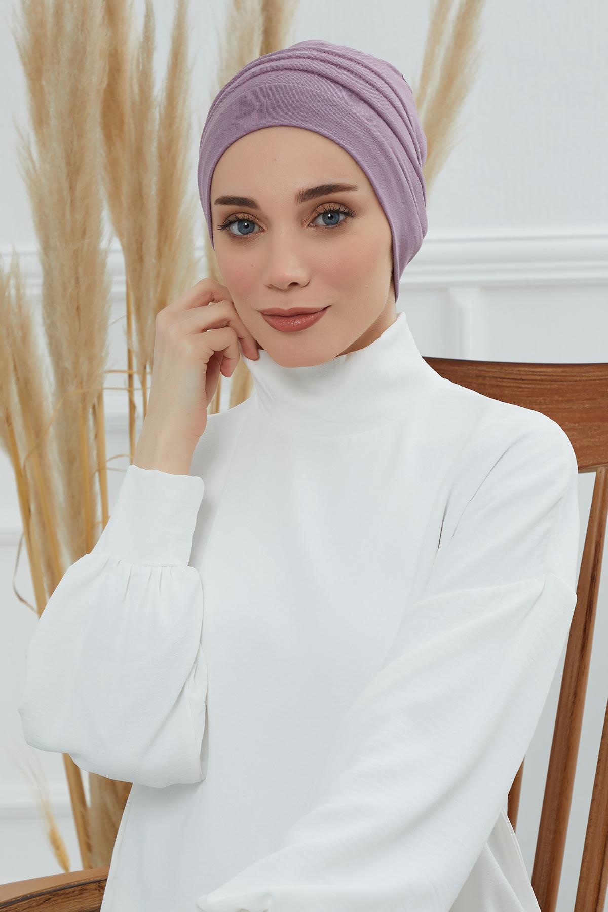 Bere Model Tesettür Bone,B-34 Lila
