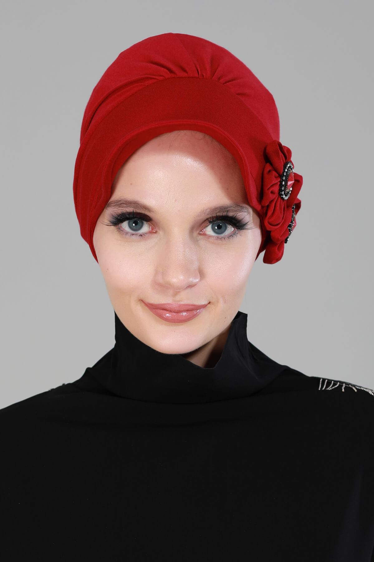 Taşlı Şapka Bone,B-43 Bordo