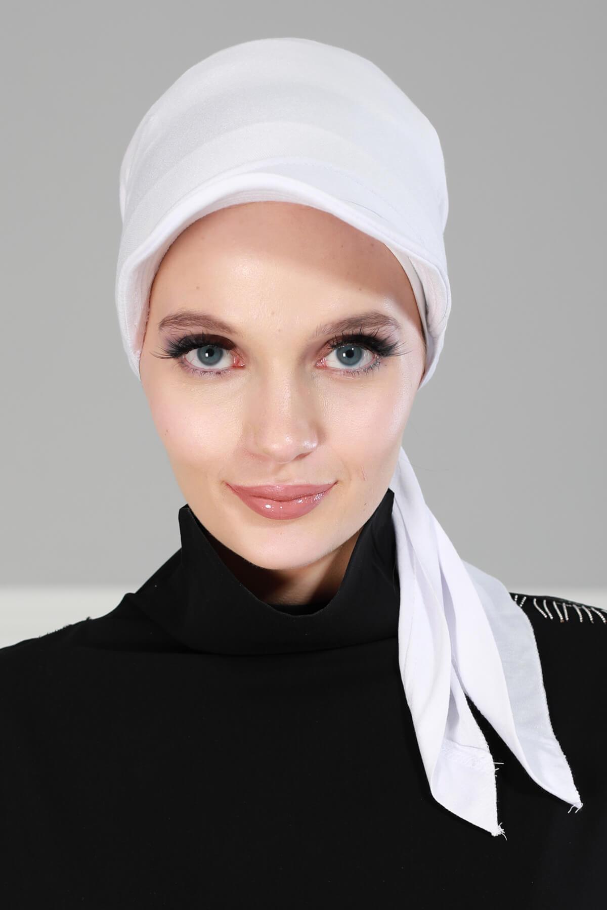 Siperlikli Bandana,B-40 Beyaz