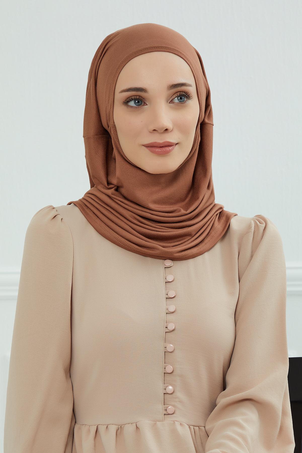 Tasarım Penye Bone,B-33 Koyu Kahverengi