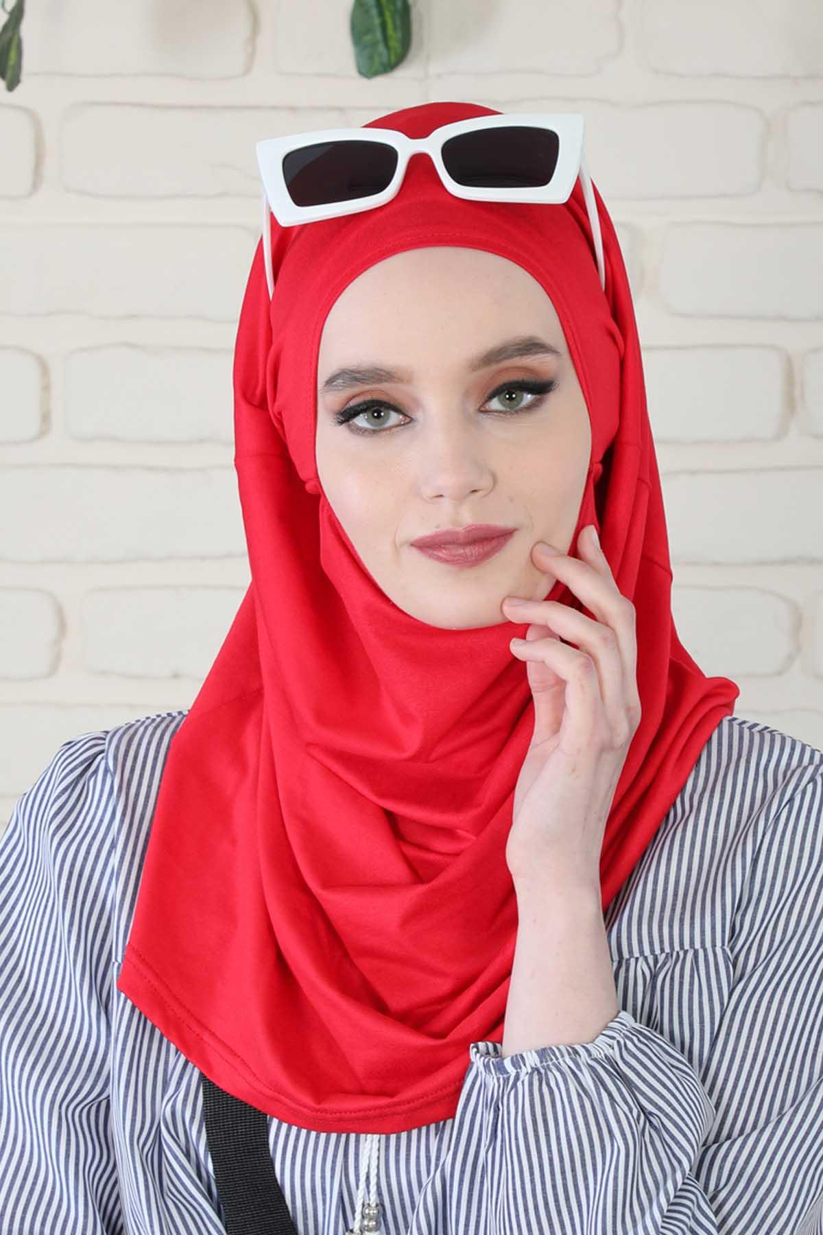 Tasarım Penye Bone,B-33 Kırmızı