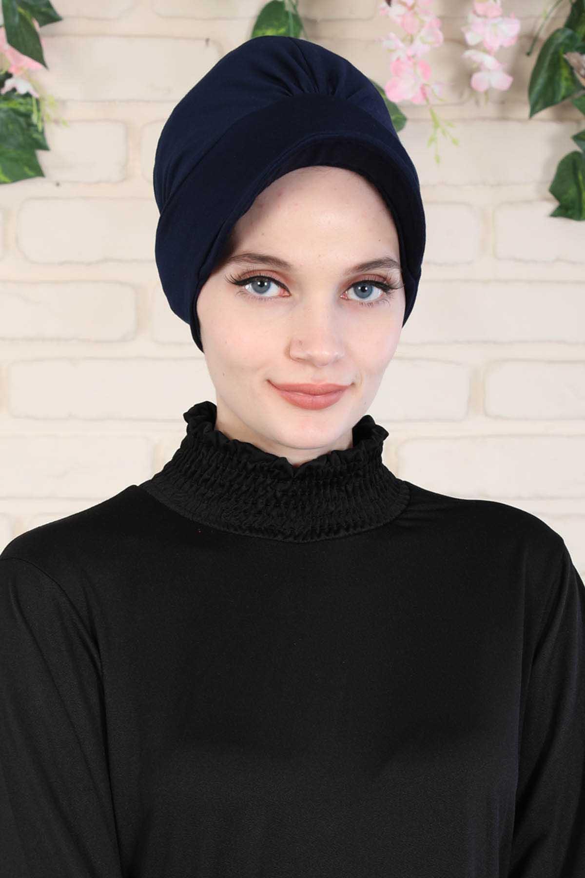 Şapkalı Penye Bone,B-30 Lacivert