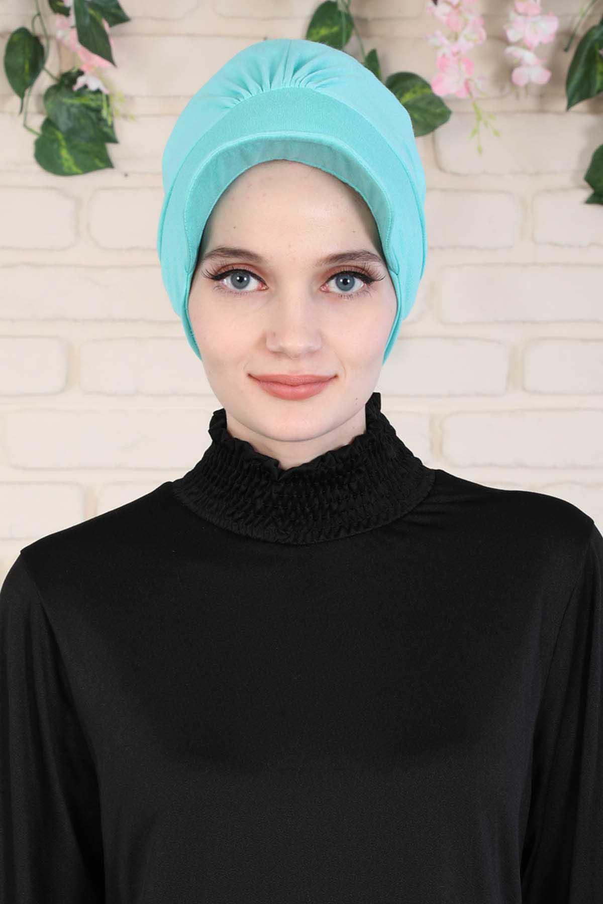 Şapkalı Penye Bone,B-30 Turkuaz