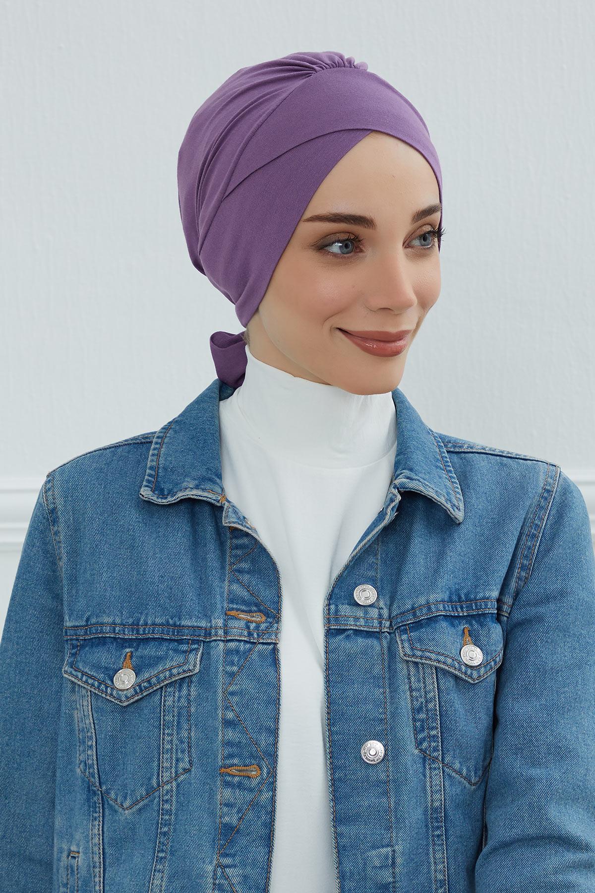 Kuşaklı Penye Bone,B-31 Mor 2